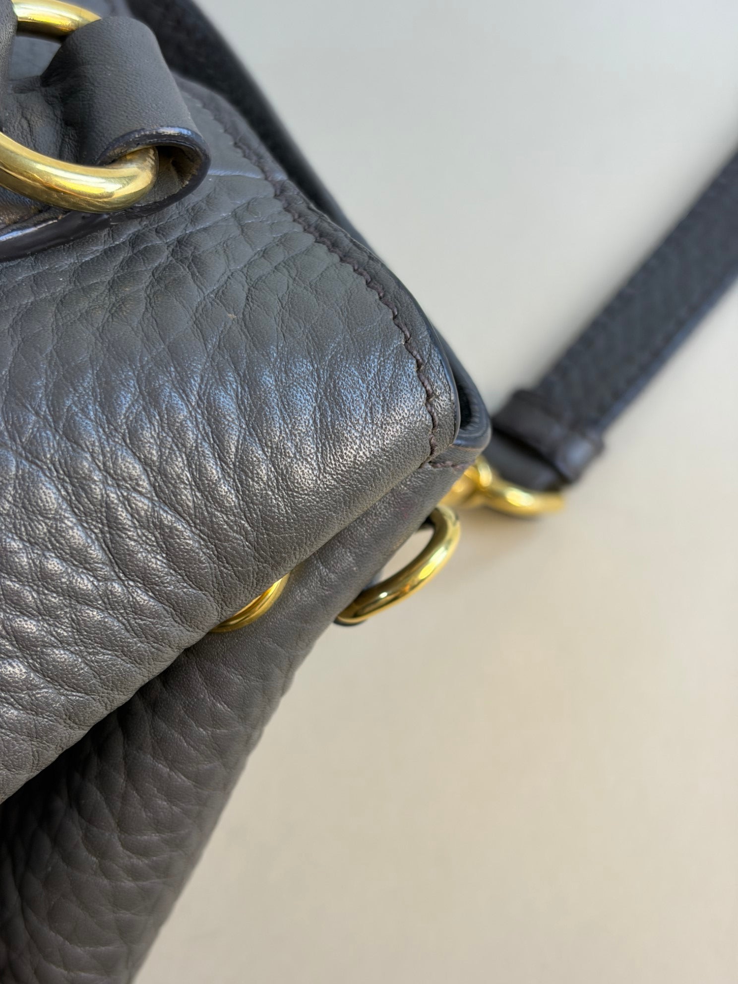 Prada Argilla Vitello Daino Tote Bag