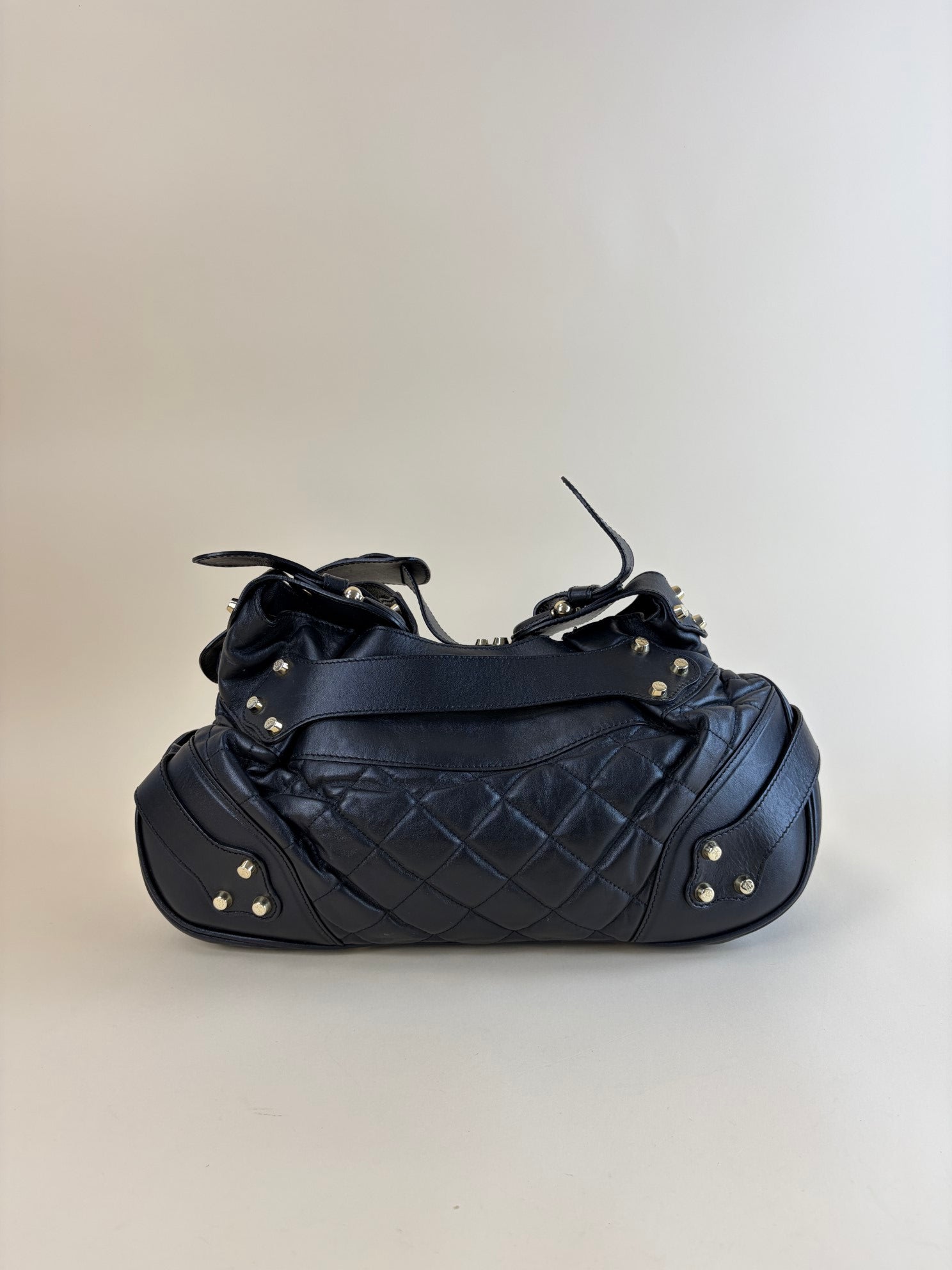 Burberry Black Beaton Quilted Large Shoulder Bag
