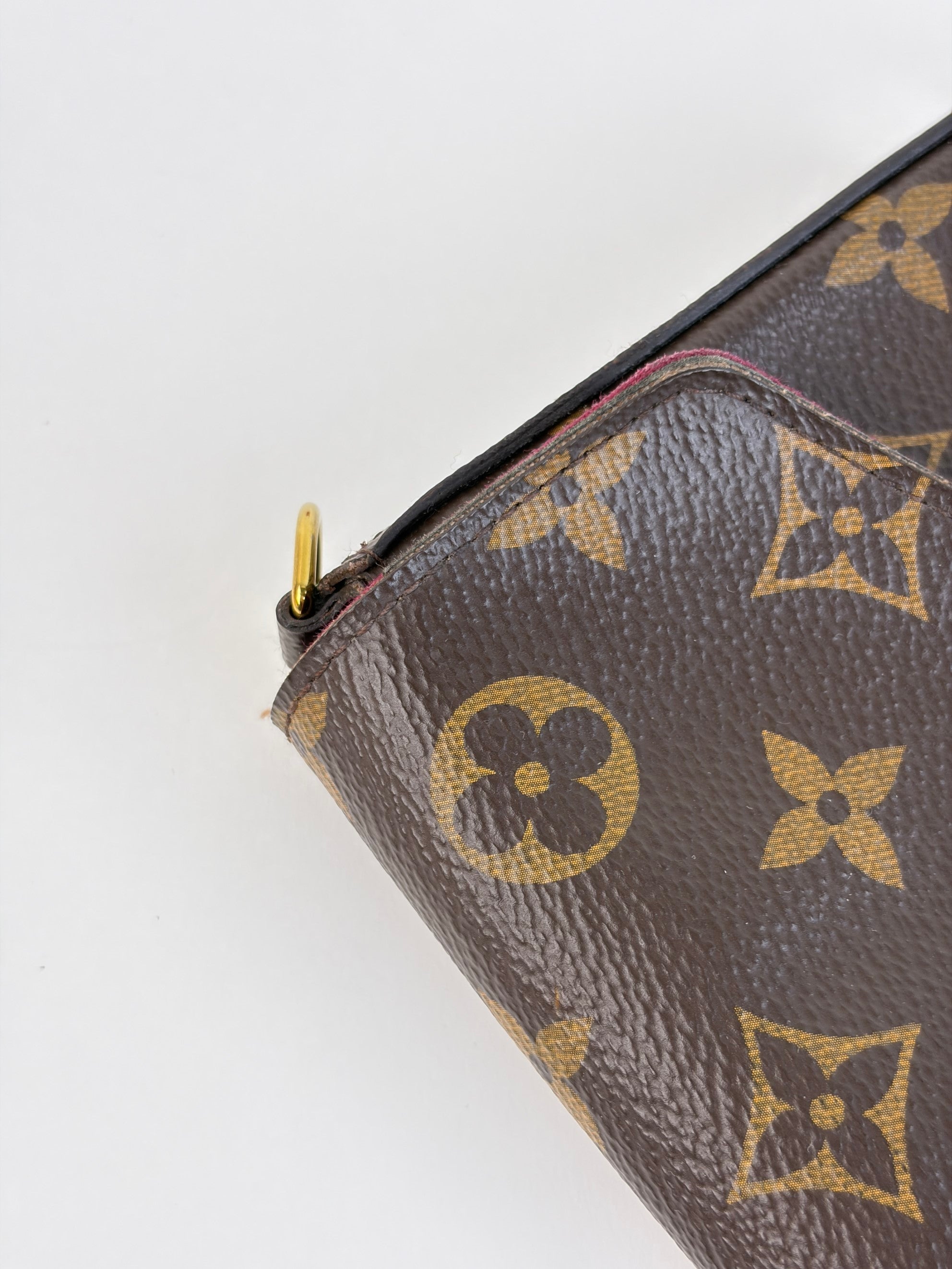 Louis Vuitton fuchsia and Monogram canvas Pochette Felicie