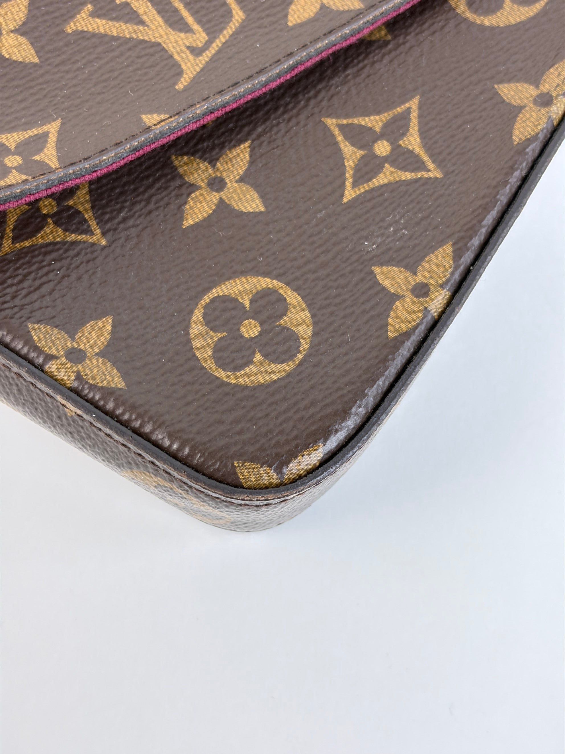 Louis Vuitton fuchsia and Monogram canvas Pochette Felicie