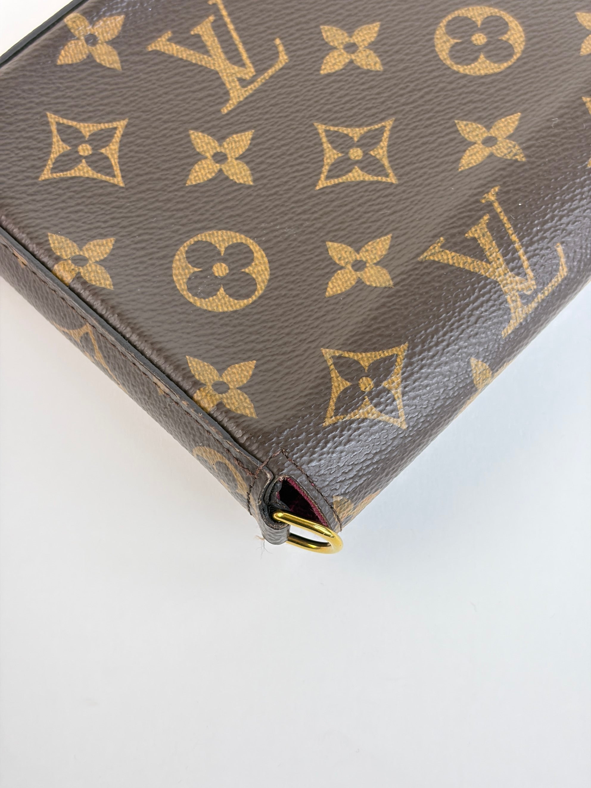 Louis Vuitton fuchsia and Monogram canvas Pochette Felicie