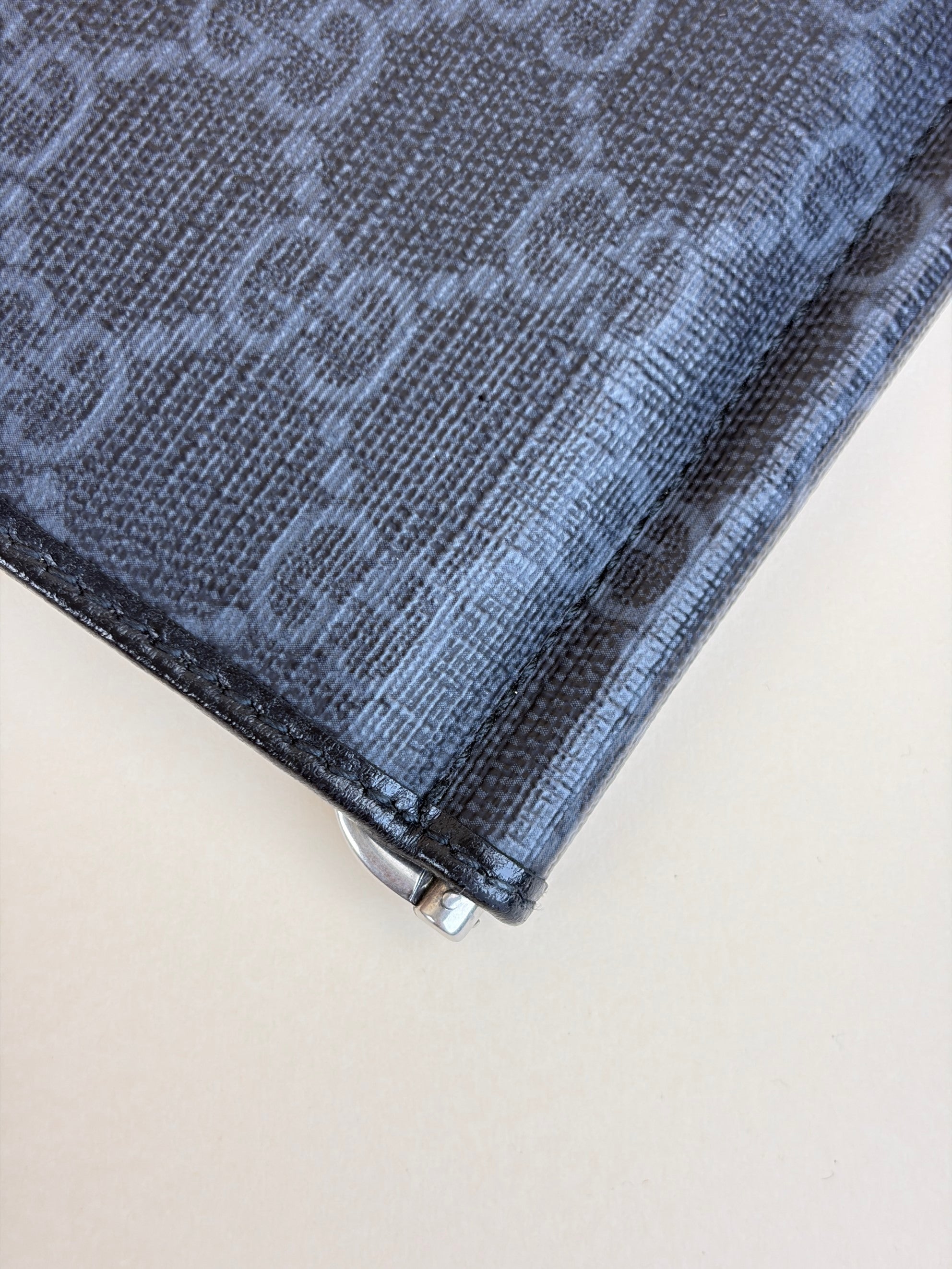 Gucci Black GG Supreme Interlocking G Money Clip Card Case