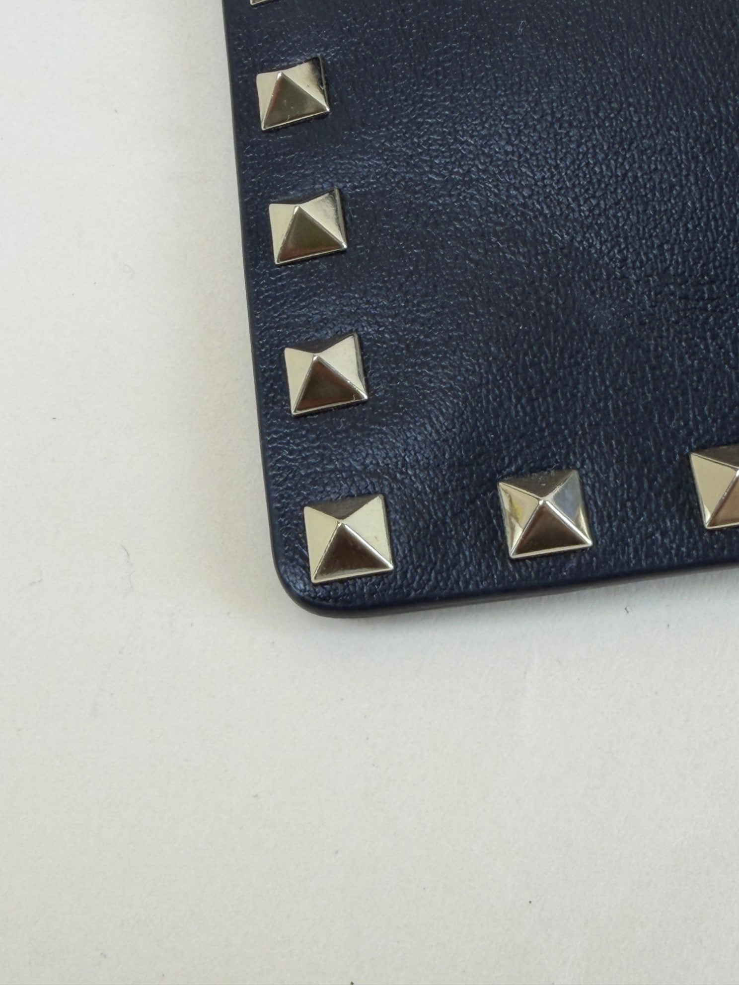 Valentino Black Rockstud Envelope Wristlet Clutch