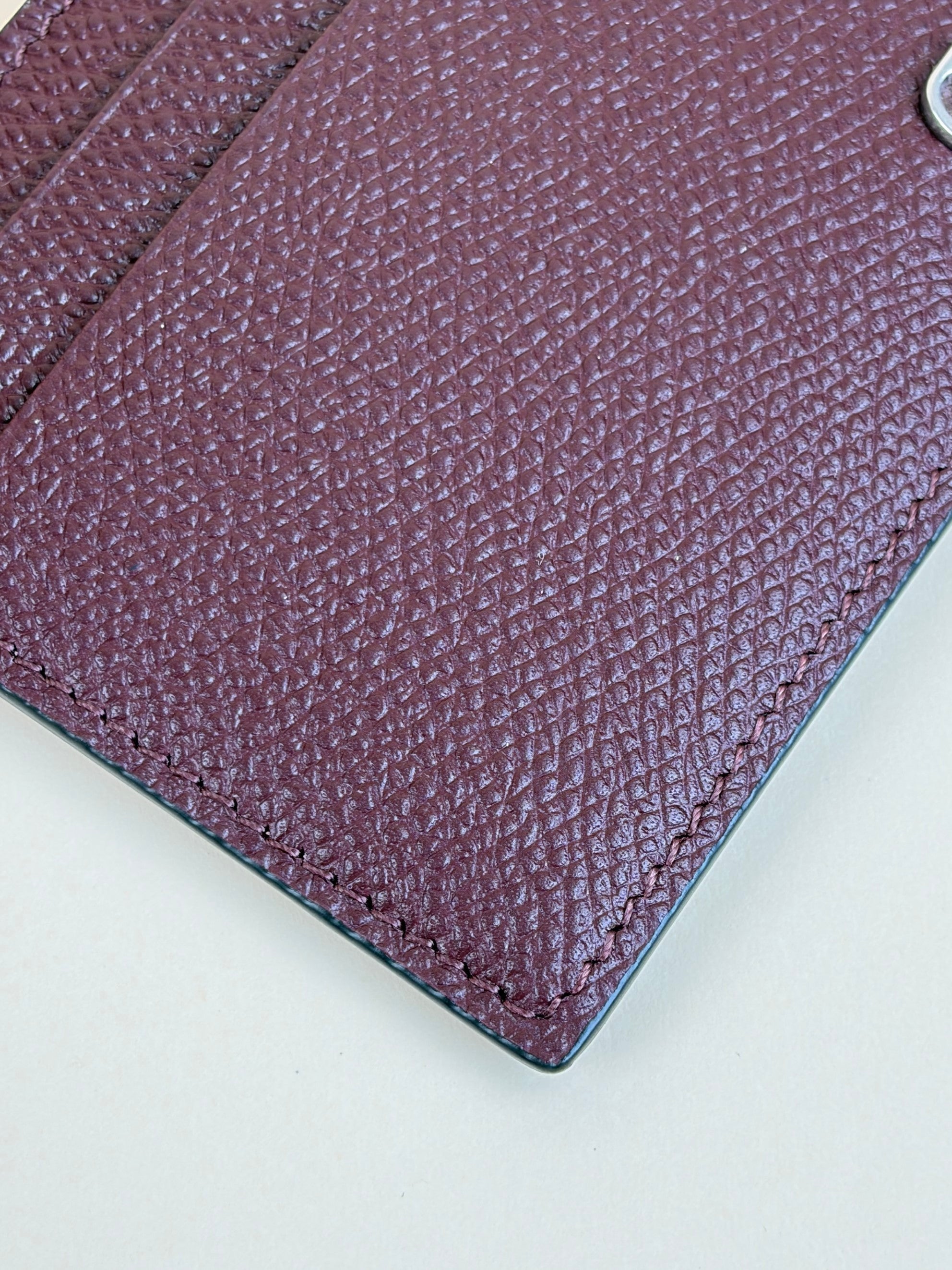 Valentino Burgundy VLOGO Signature Card Holder