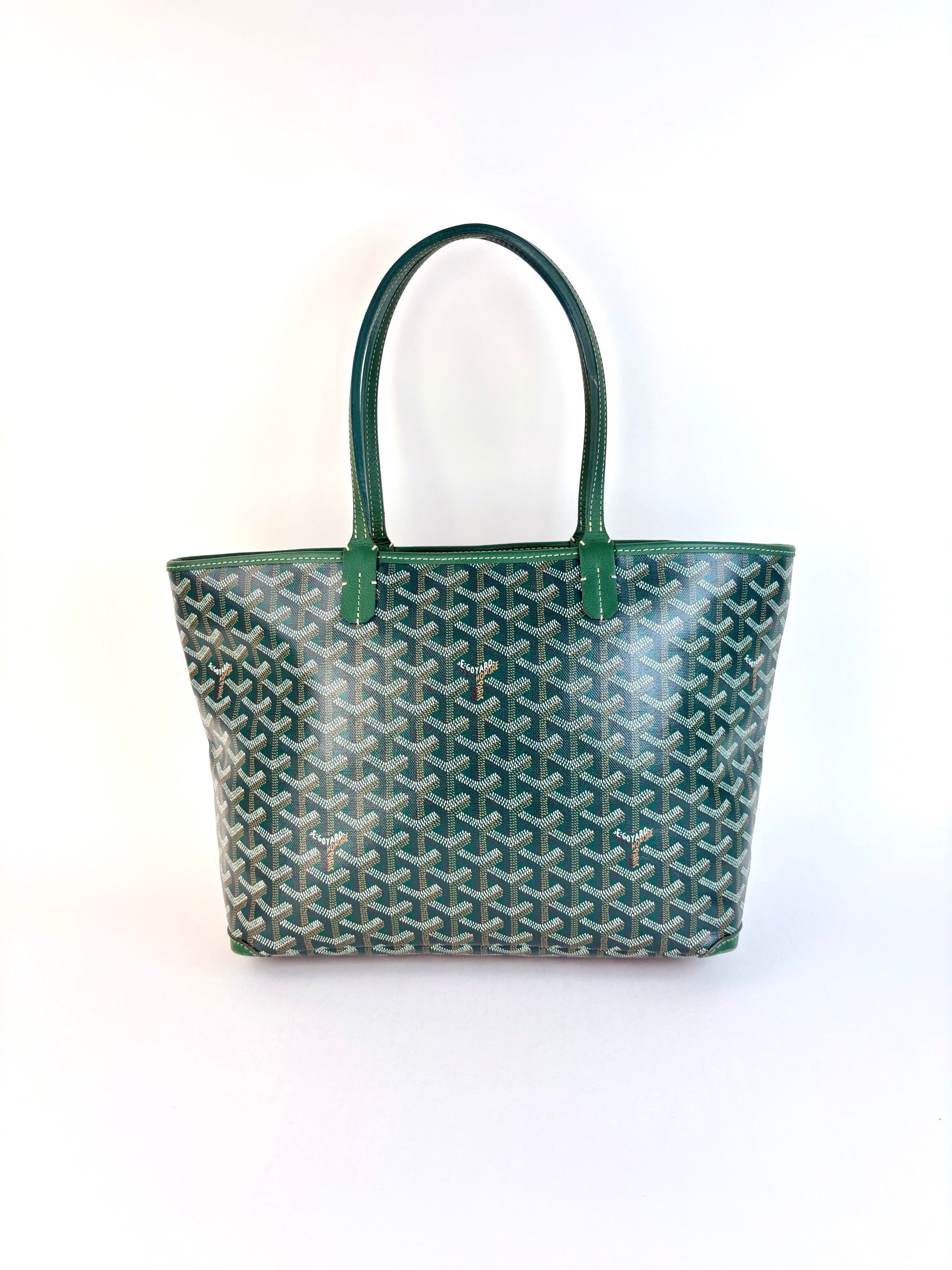 Goyard green Goyar dine Artois pm bag