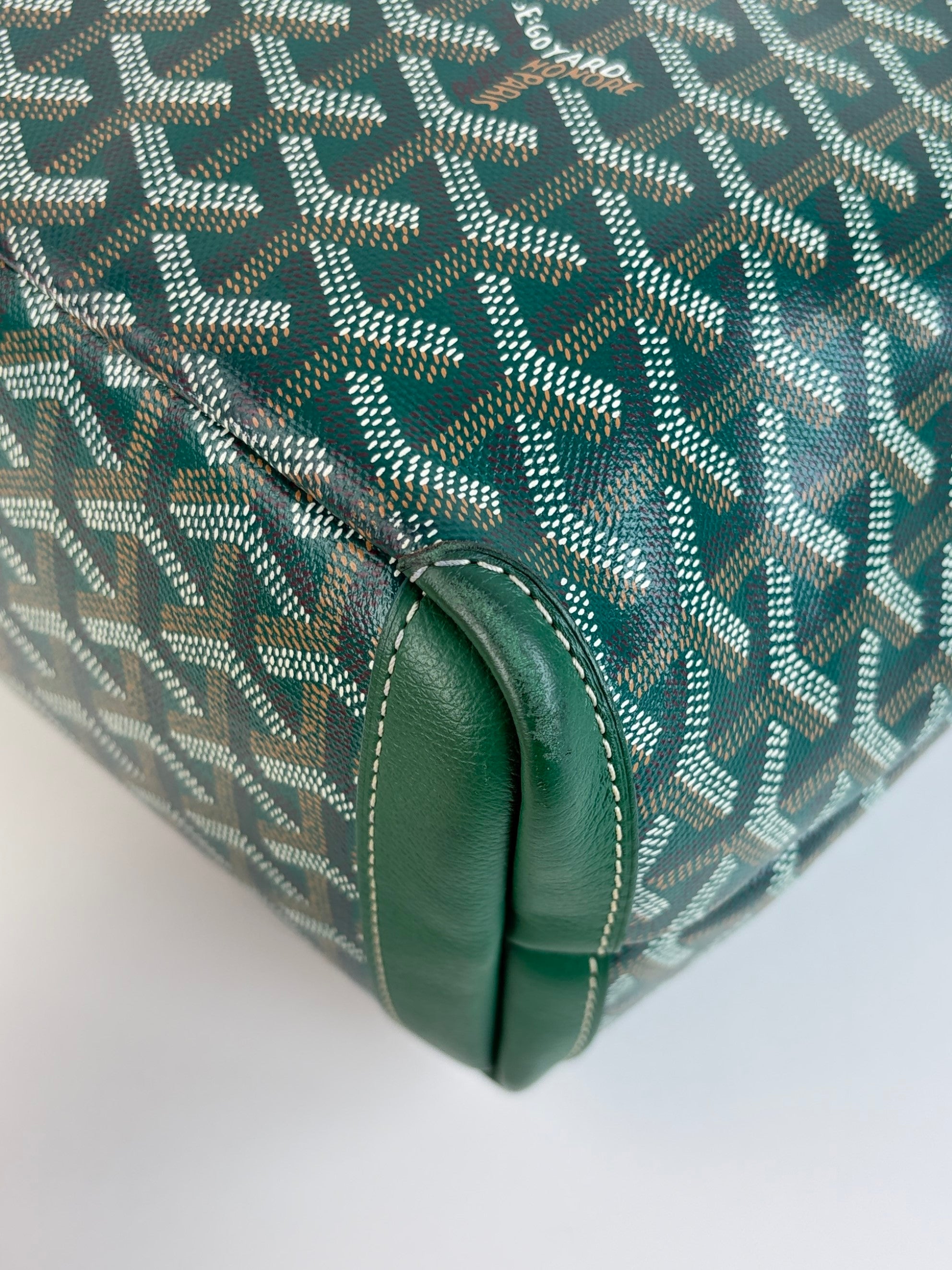 Goyard green Goyar dine Artois pm bag