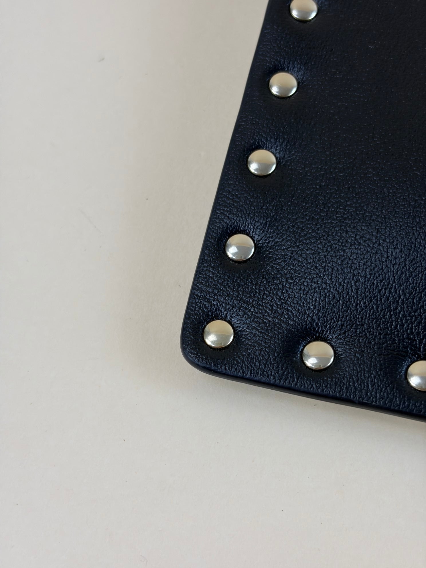 Valentino Black Rockstud Envelope Wristlet Clutch