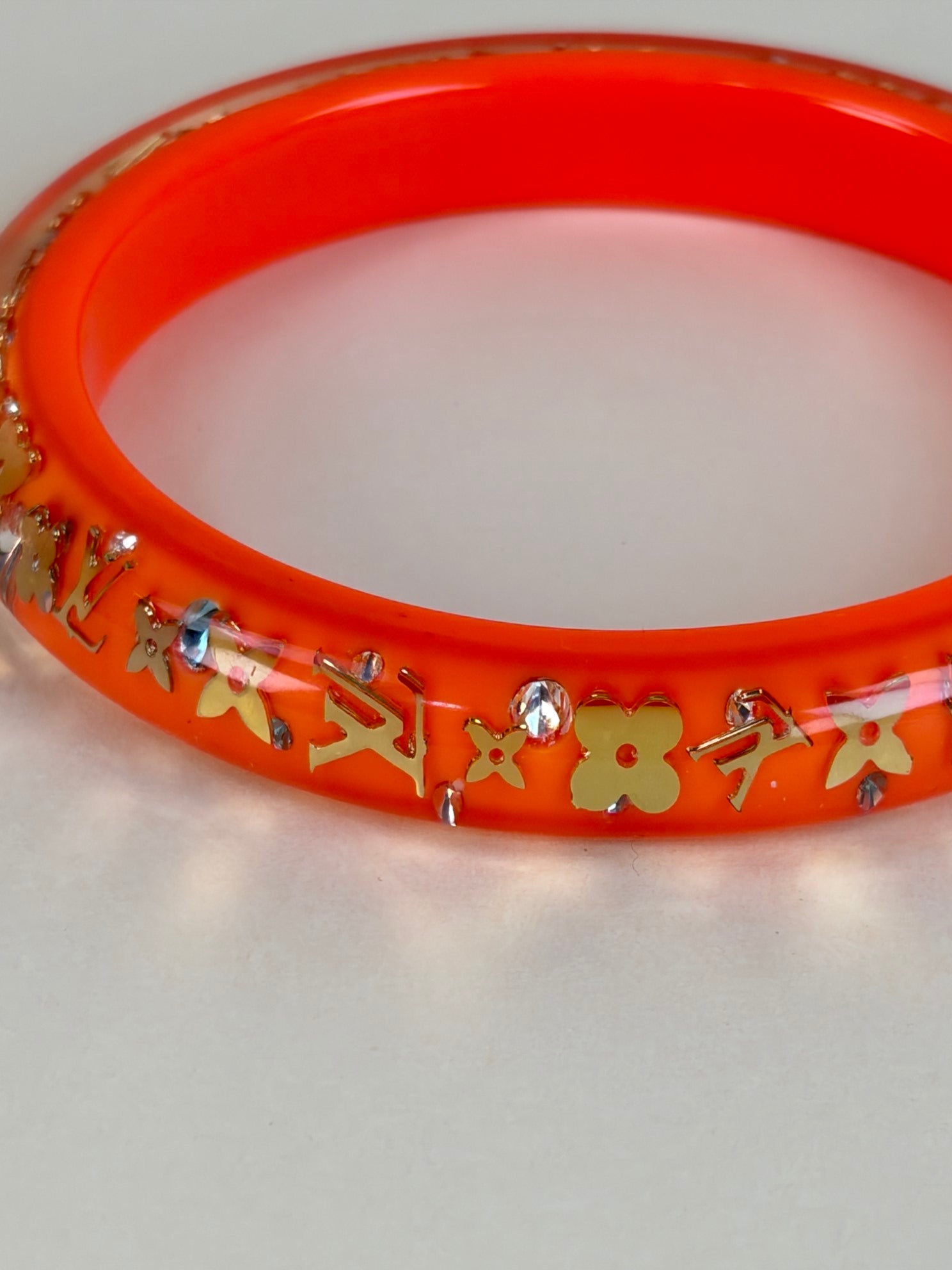 Louis Vuitton Orange Resin Inclusion Monogram PM Bracelet