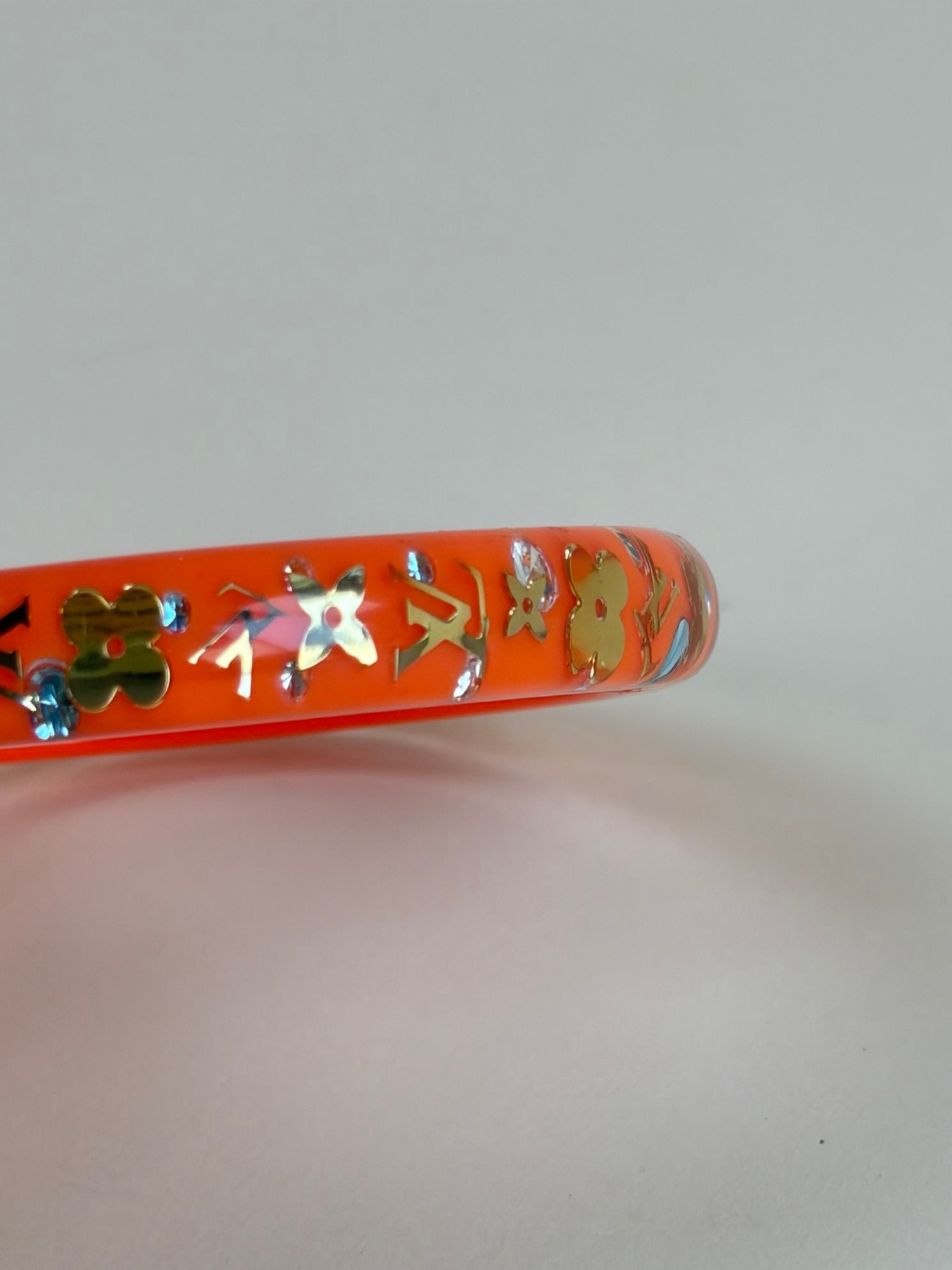 Louis Vuitton Orange Resin Inclusion Monogram PM Bracelet