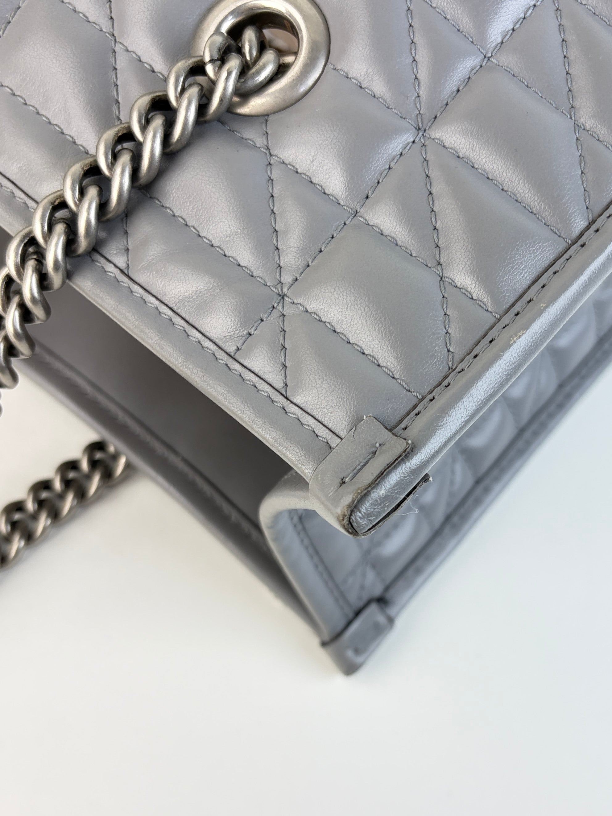 Gucci grey gg Marmont matelassé shopping tote bag