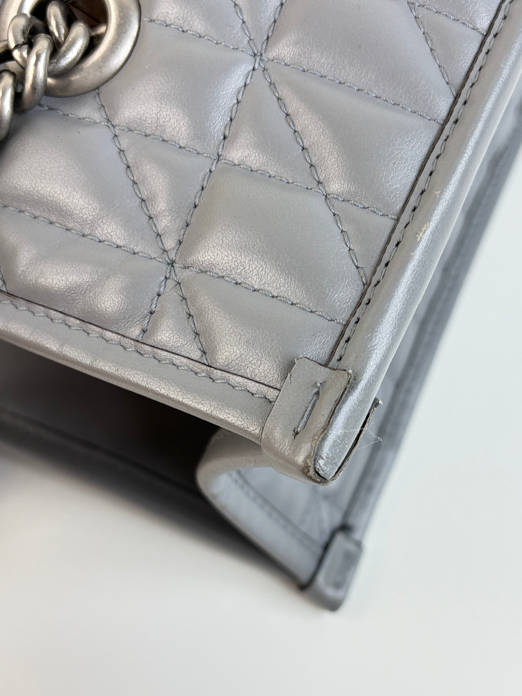 Gucci grey gg Marmont matelassé shopping tote bag