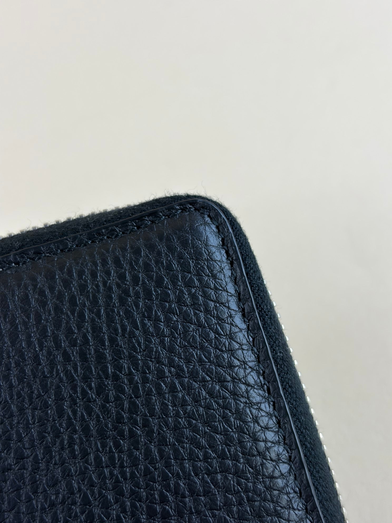 Gucci Black with Gucci Script Zip Around Wallet