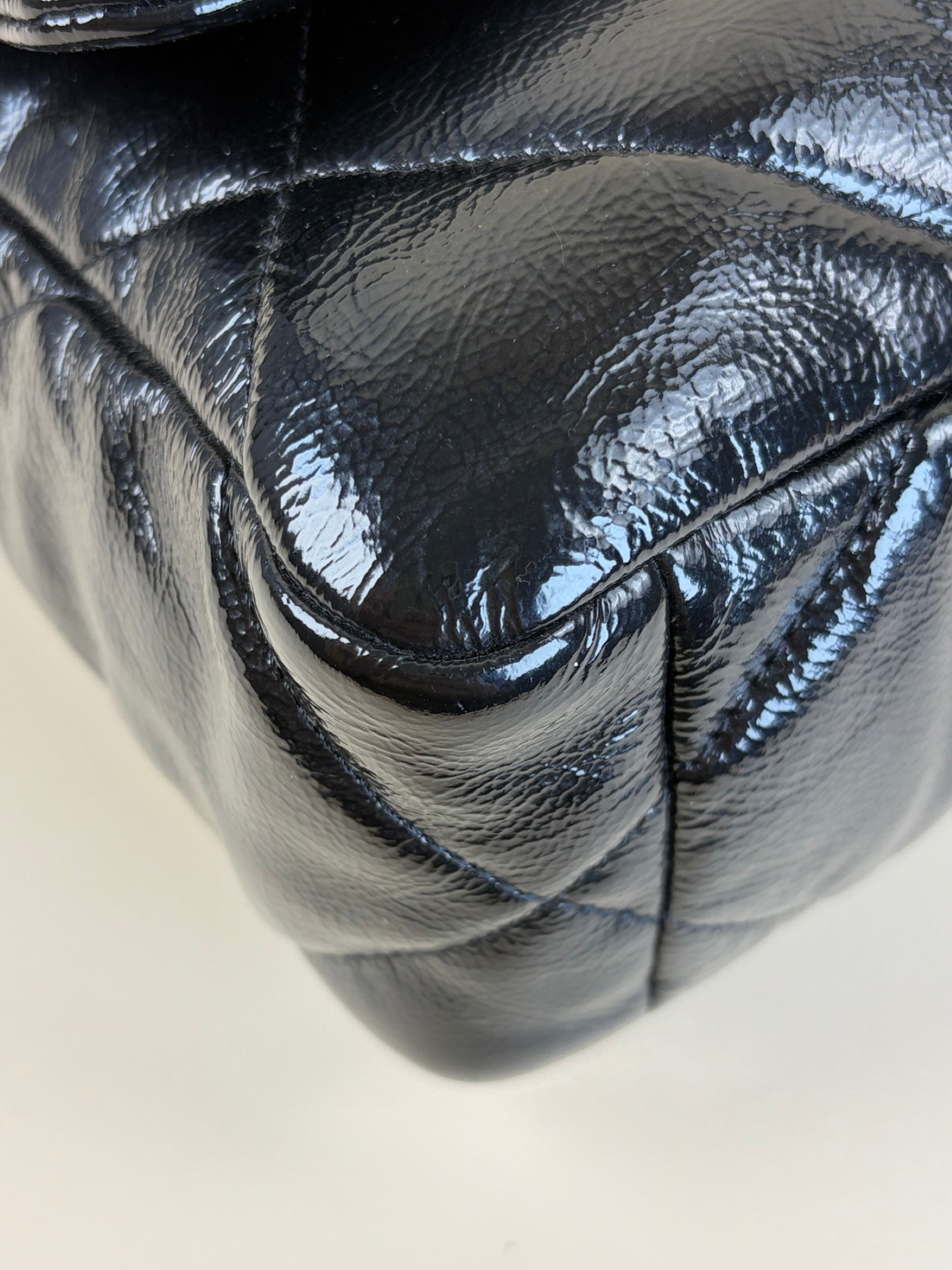 Chanel Black Shiny Crumpled Quilted Medium Chanel 19 Flap Bag
