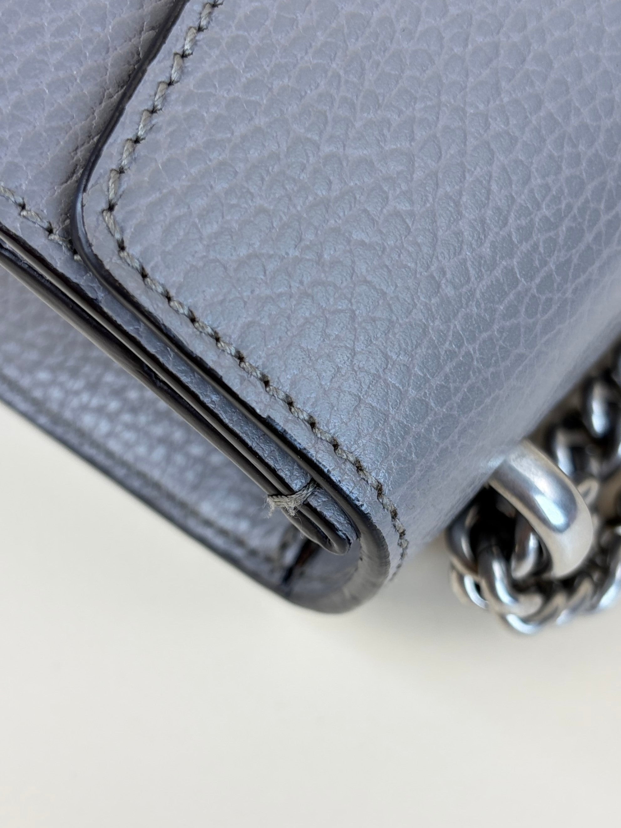 Gucci grey calfskin crystal Dionysus mini Shoulder Bag