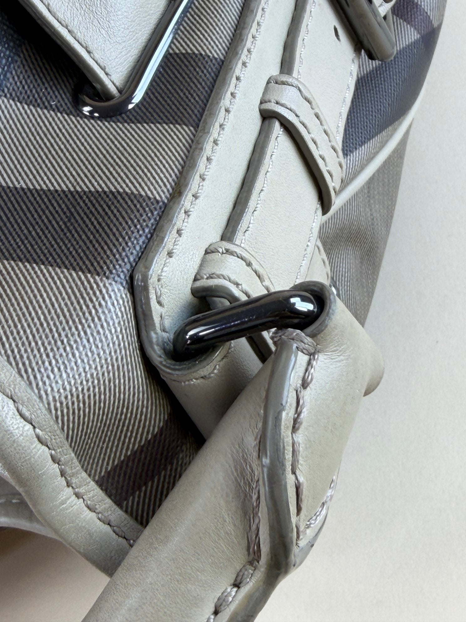 Burberry Smoked check meduim walden belted hobo bag