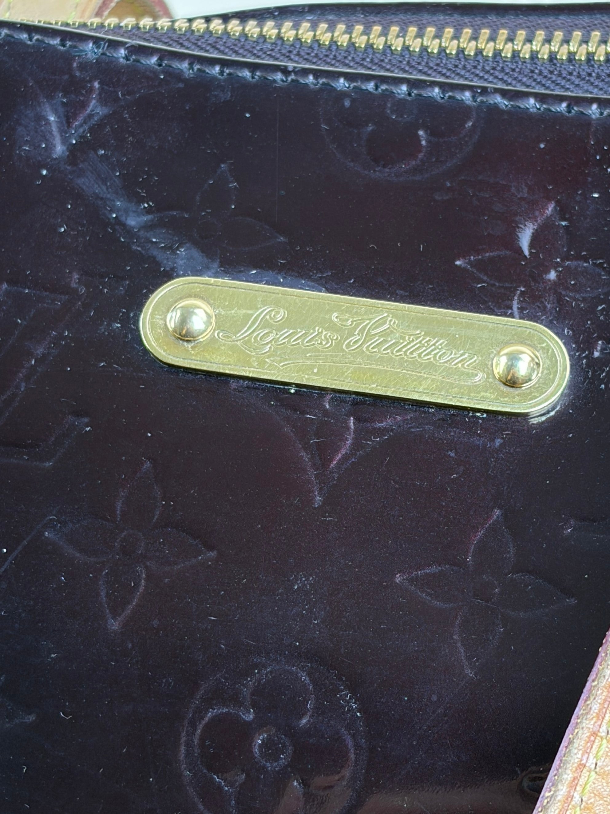 Louis Vuitton Amarante Monogram Vernis Bellevue Tote Bag