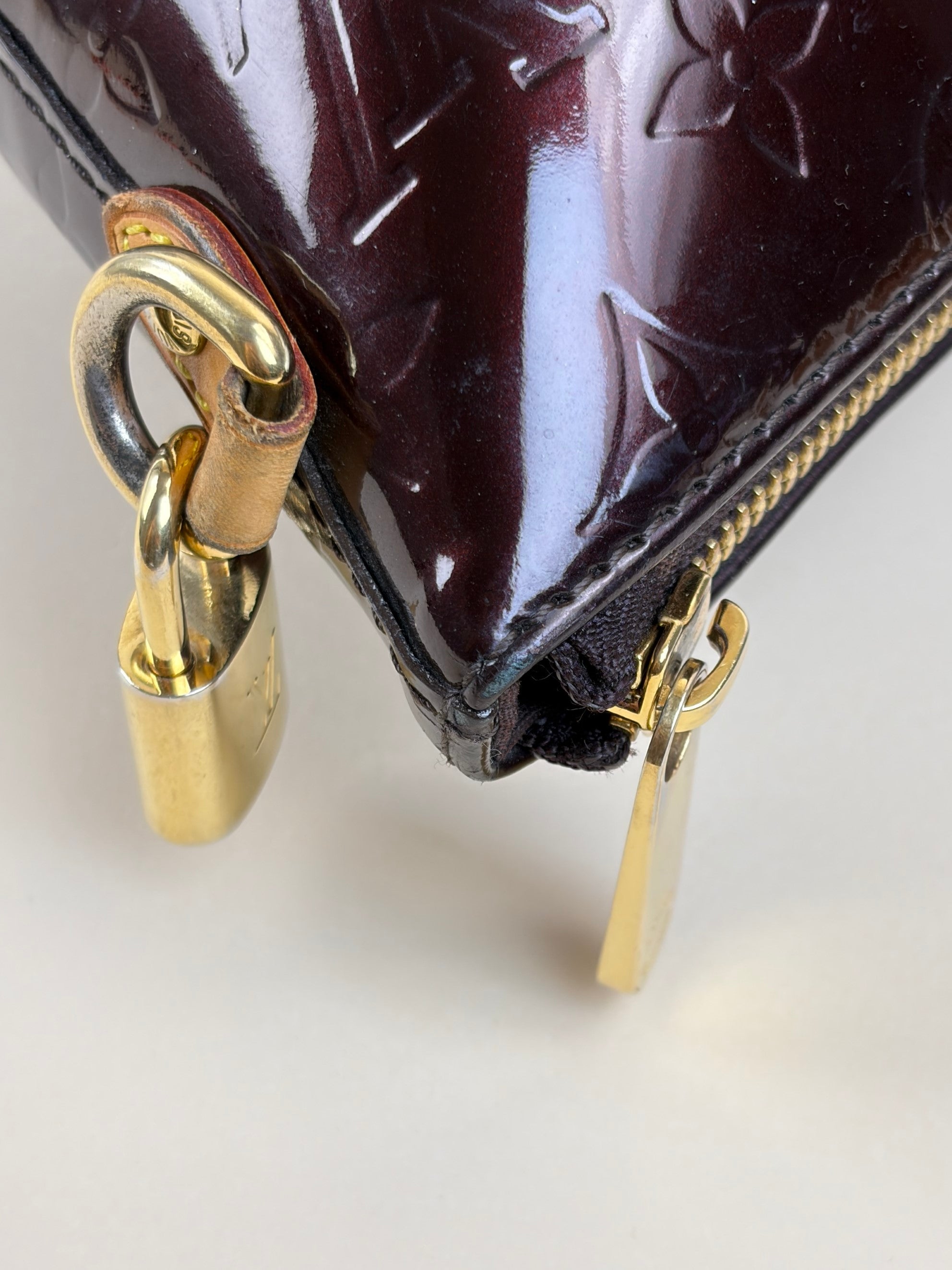 Louis Vuitton Amarante Monogram Vernis Bellevue Tote Bag