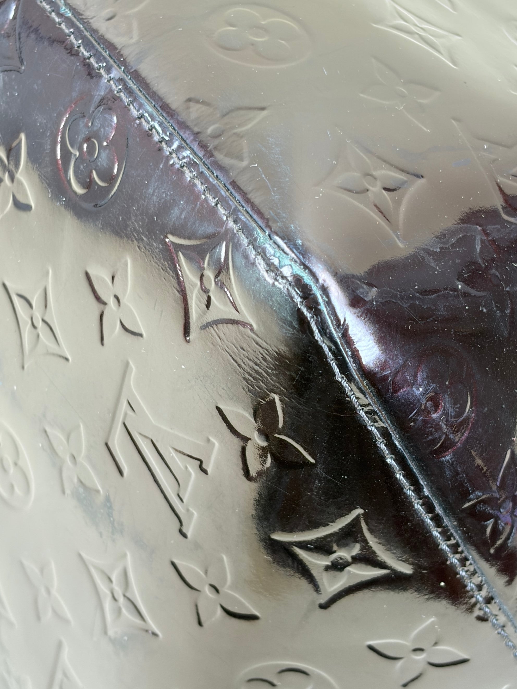 Louis Vuitton Amarante Monogram Vernis Bellevue Tote Bag