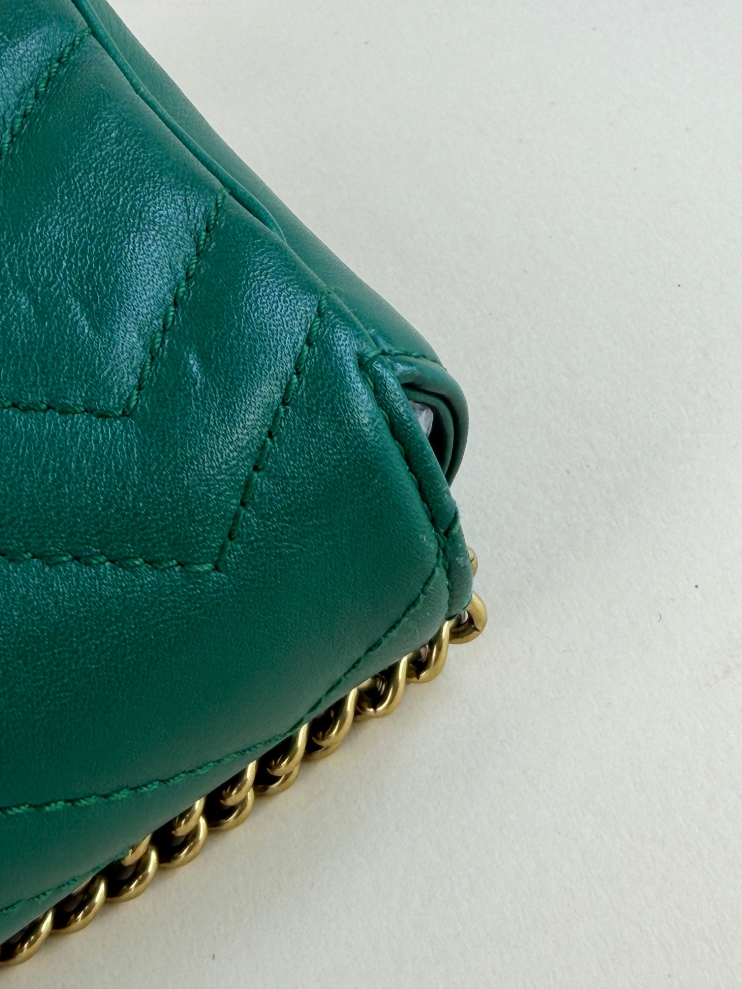 Gucci Green GG Marmont calfskin matelassé mini