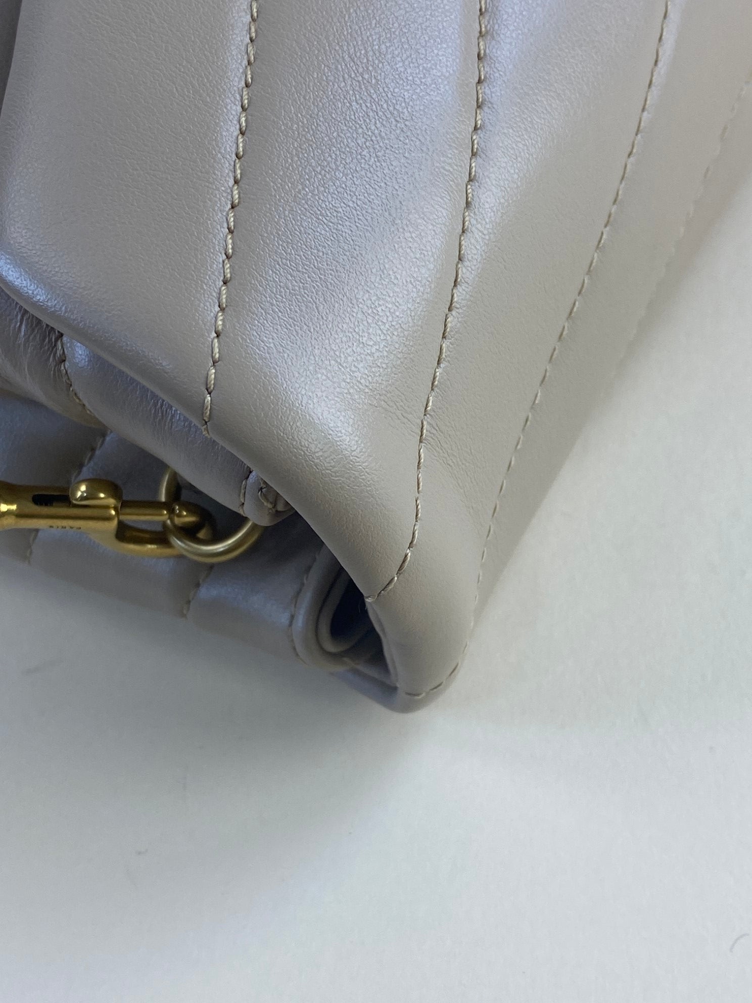 YSL lolou toy beige quilted monogram cross body bag