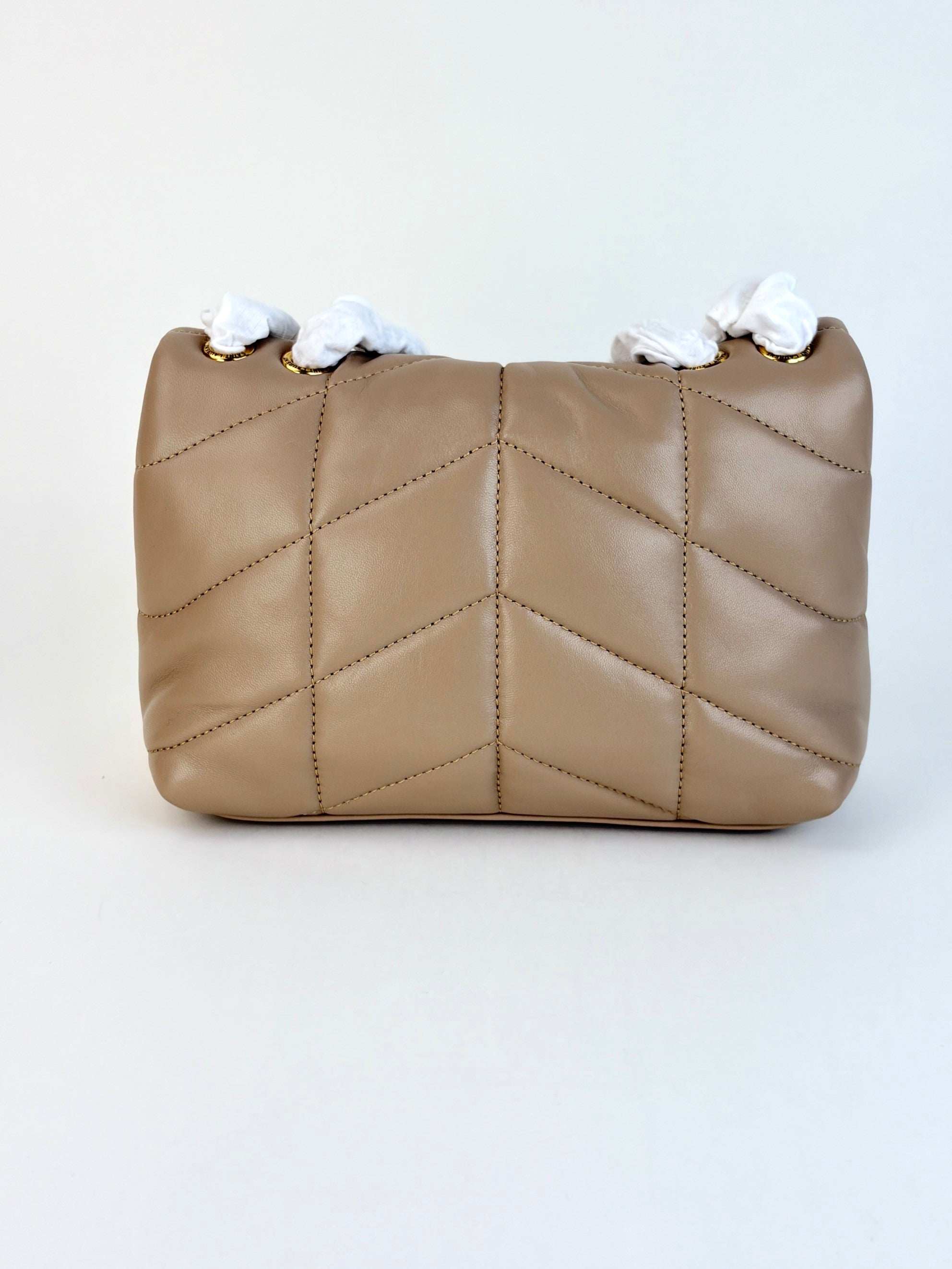 YSL beige lambskin Loulou Buffer toy