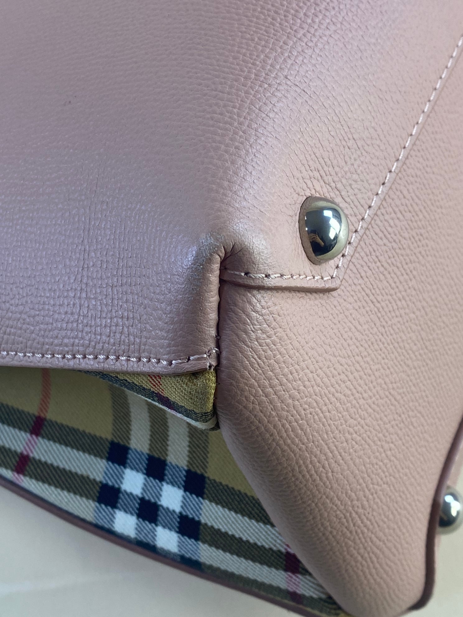 Burberry pink Banner  Medium Bag