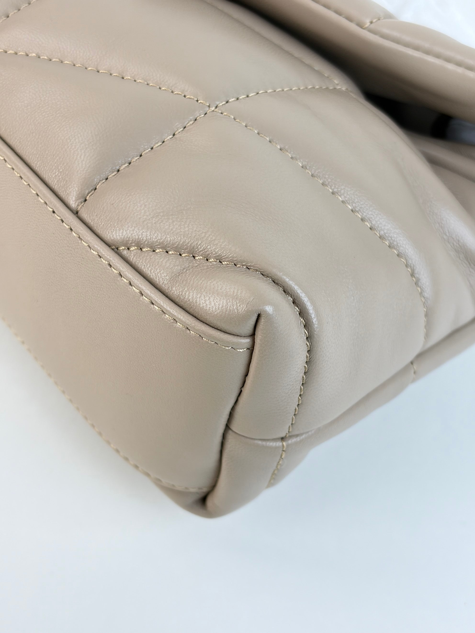 YSL beige lambskin Loulou Buffer toy