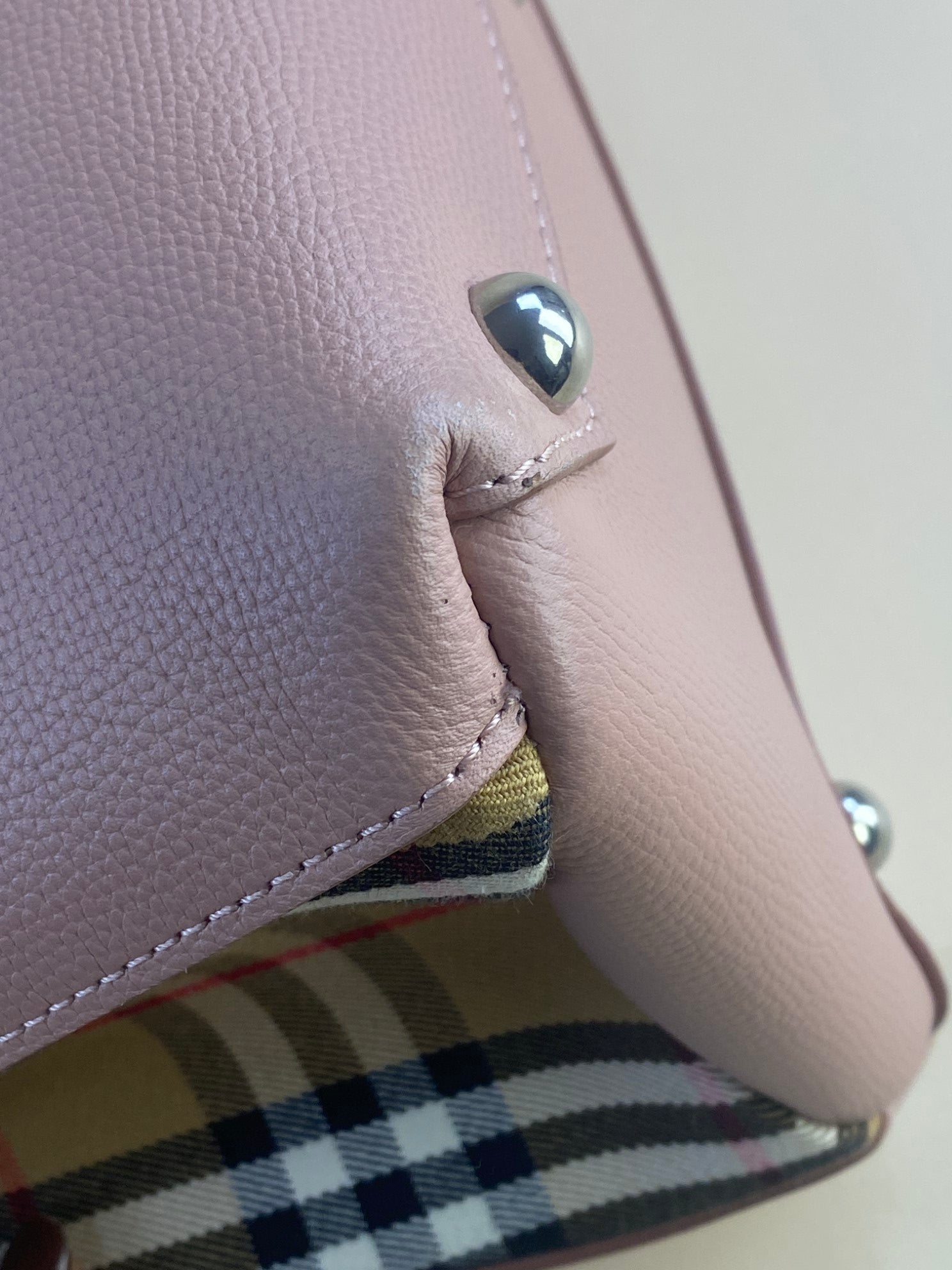 Burberry pink Banner  Medium Bag