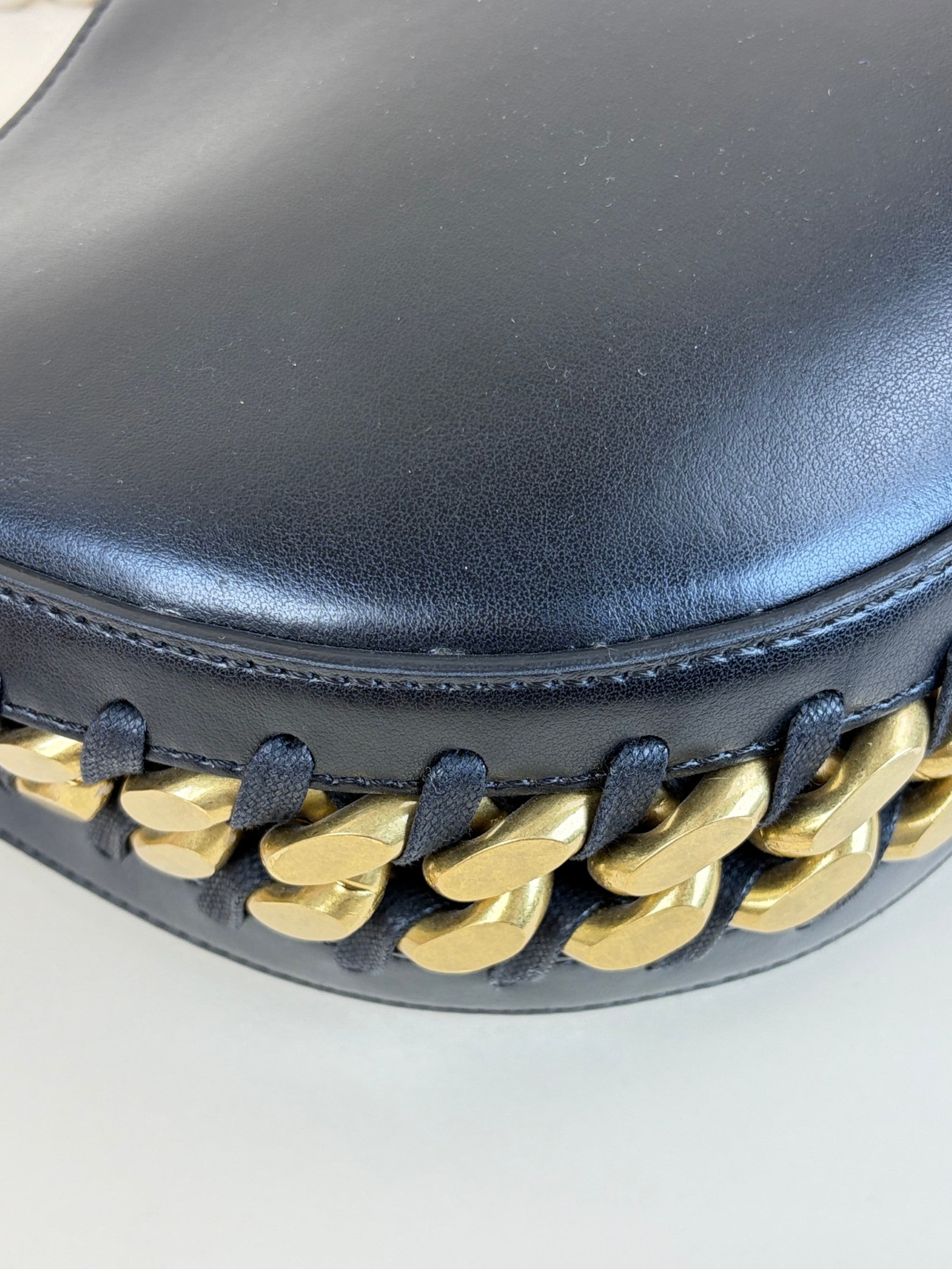 Stella Mccartney Black Frayme Small Shoulder Bag