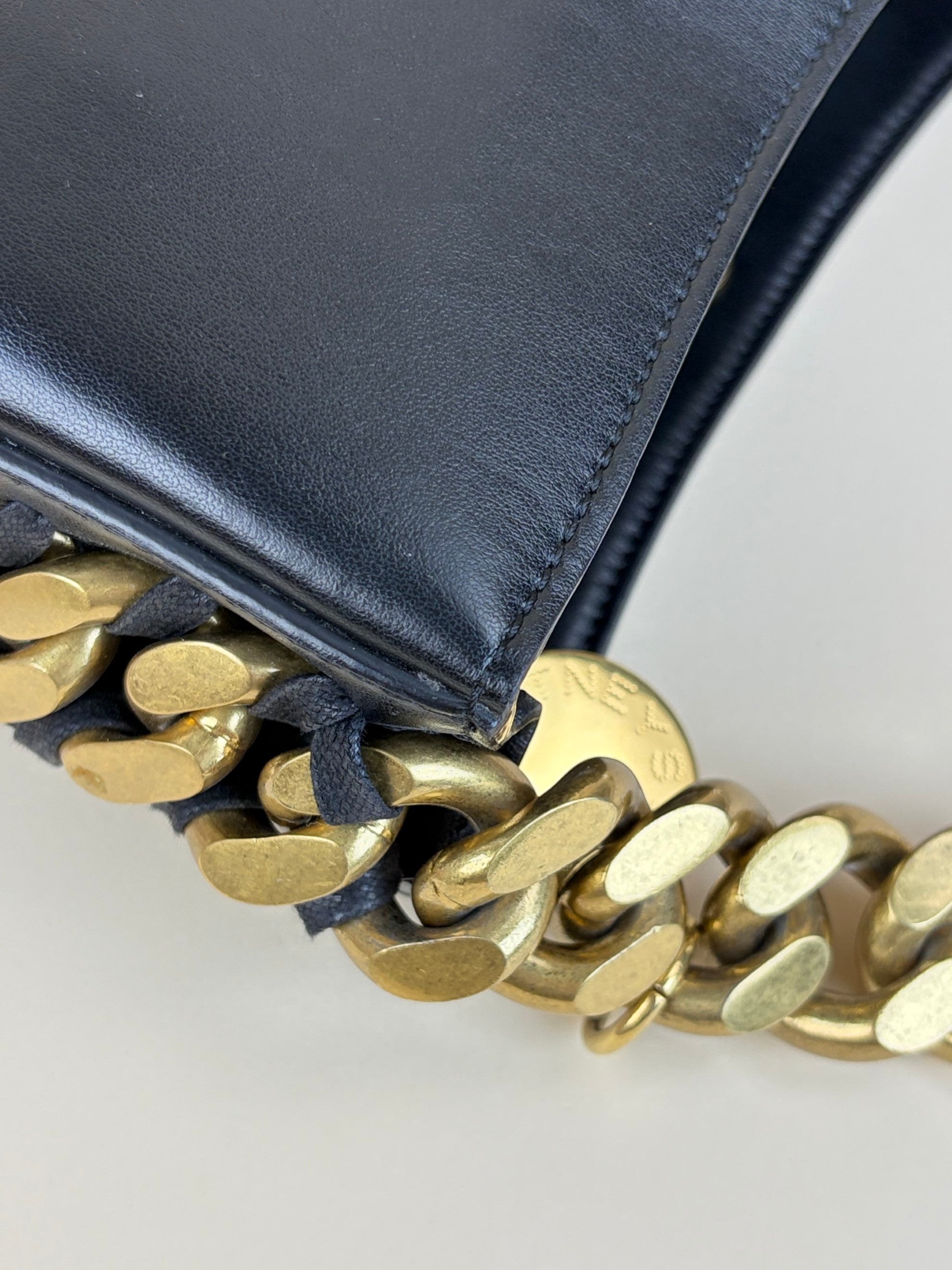 Stella Mccartney Black Frayme Small Shoulder Bag