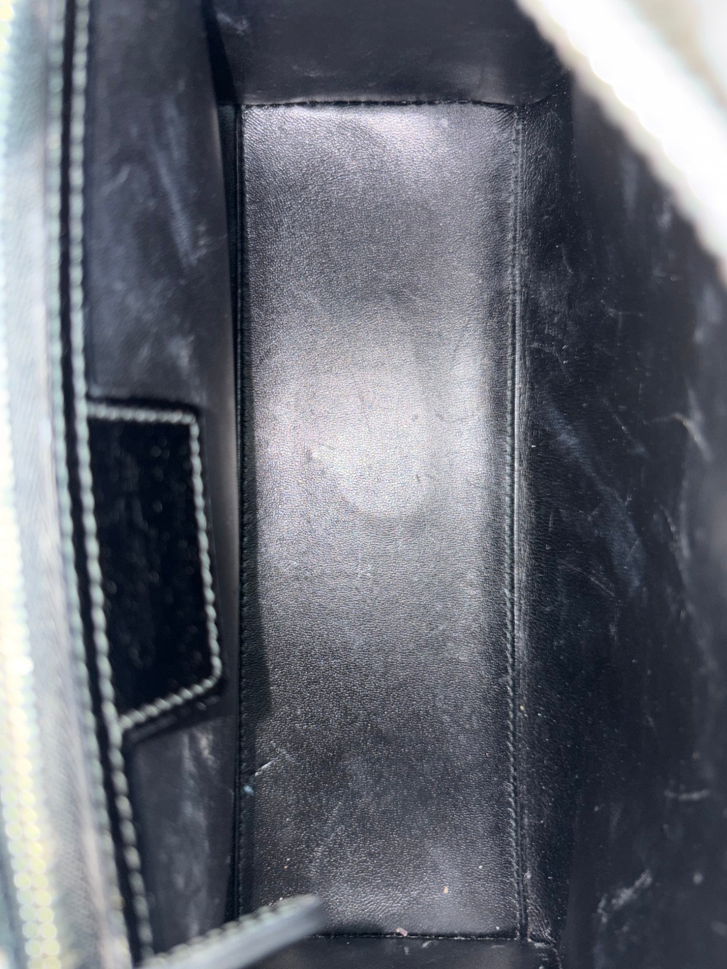 Christian Dior black patent micromanage calfskin lady Dior medium bag