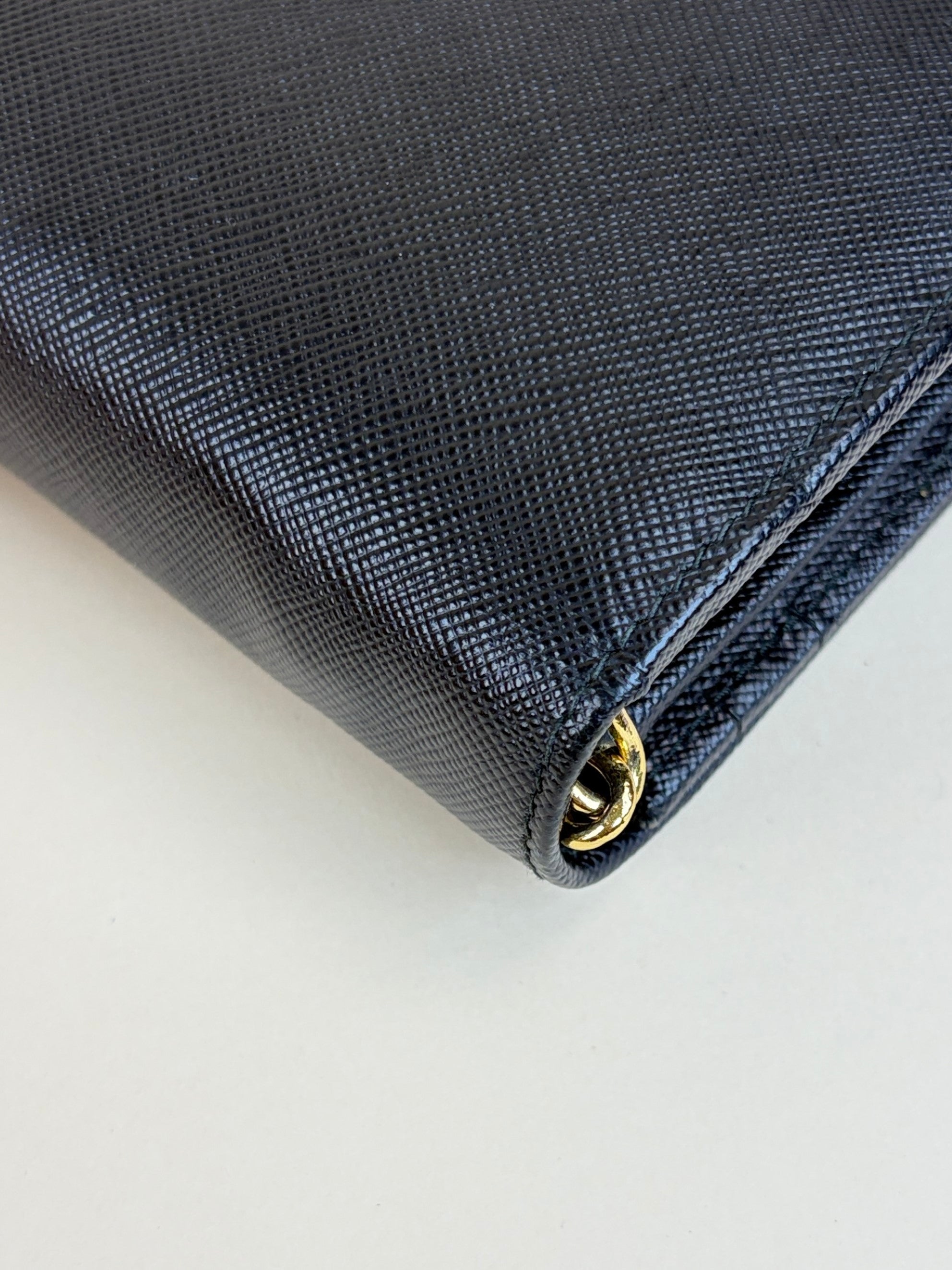 Prada Black Wallet On Chain Clutch Bag