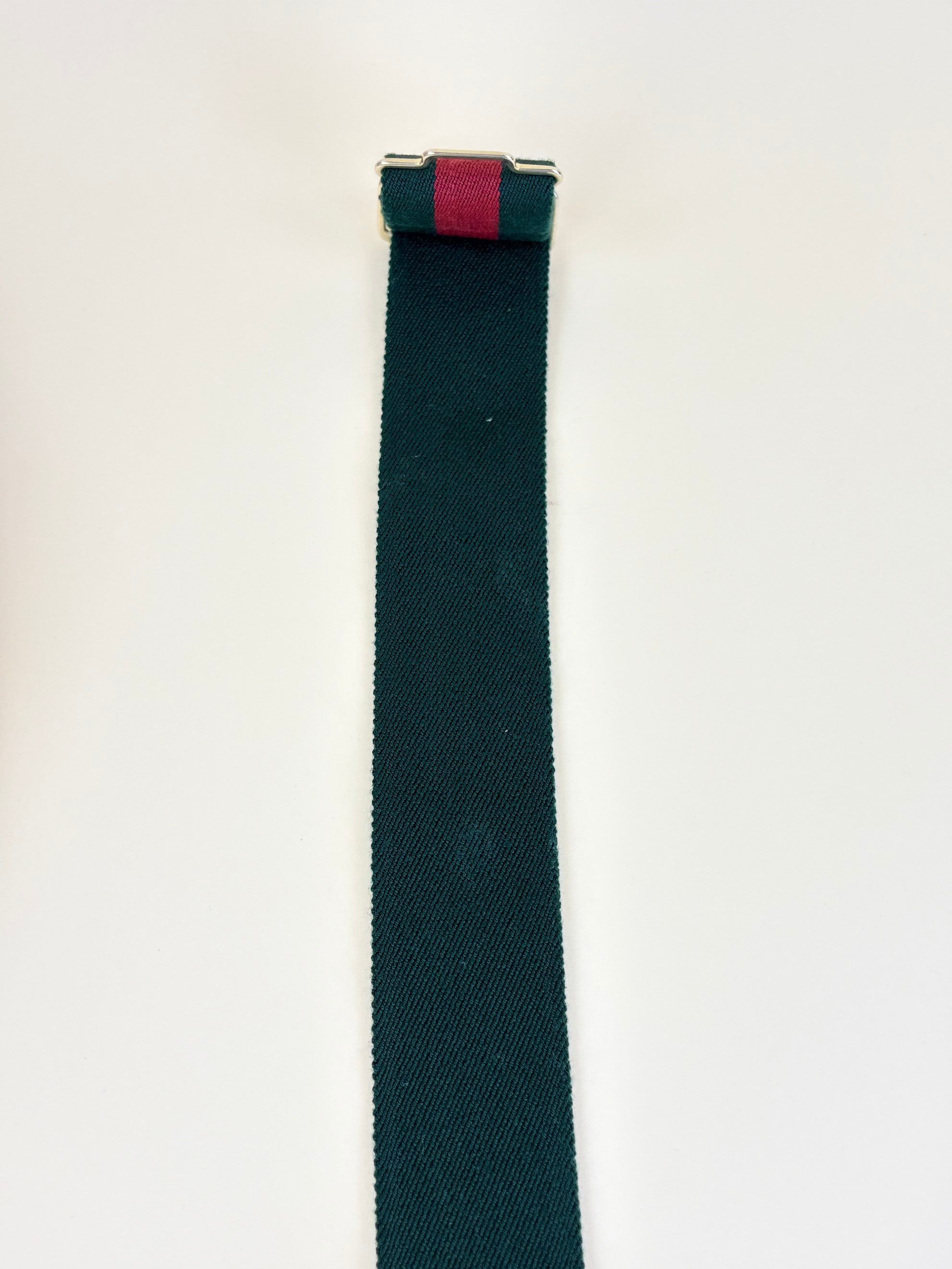 Gucci Bicolor Web Elastic Torchon Double G Buckle Belt 28