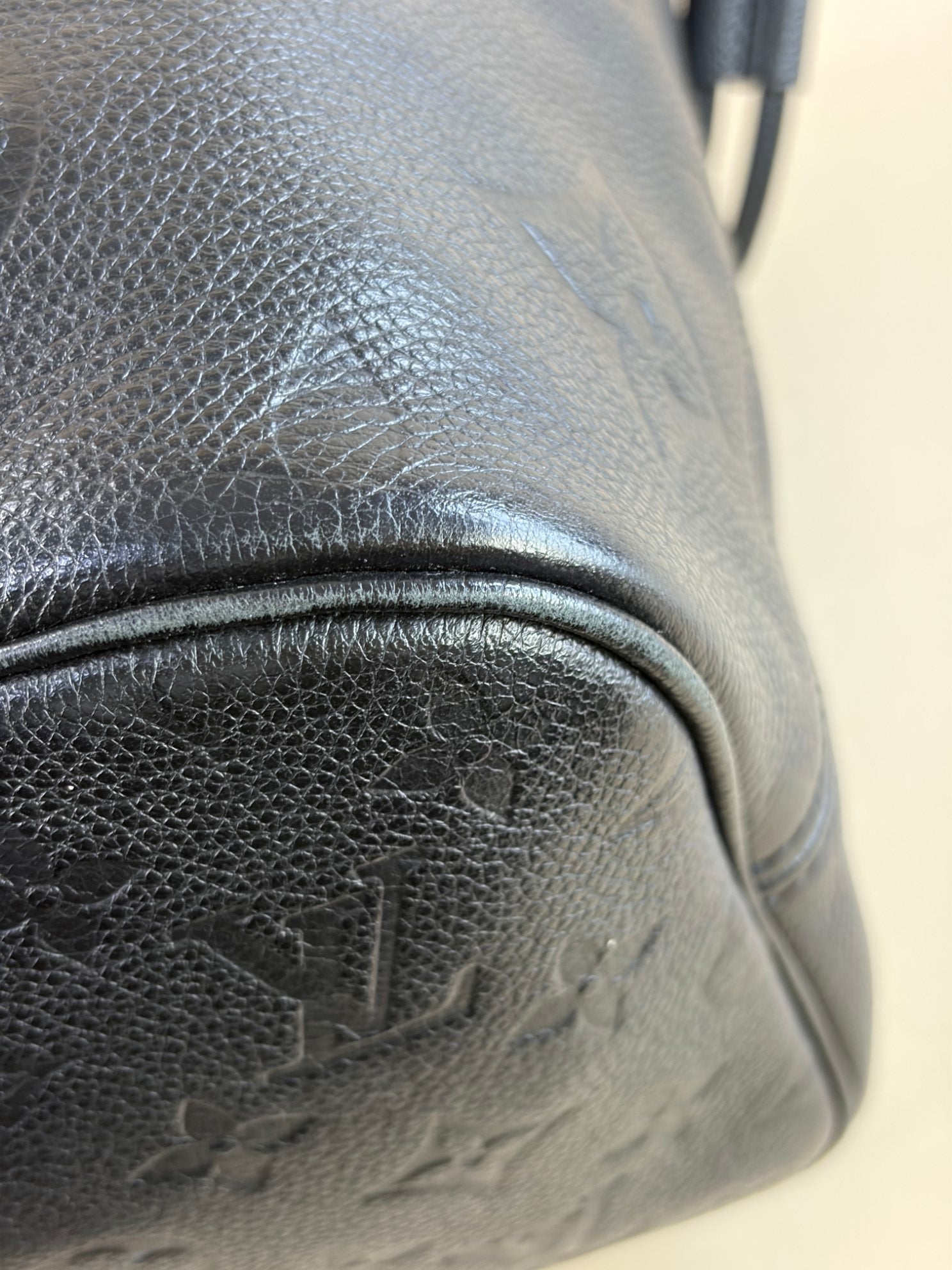 Louis Vuitton Black Monogram Empreinte Neverfull MM  Bag