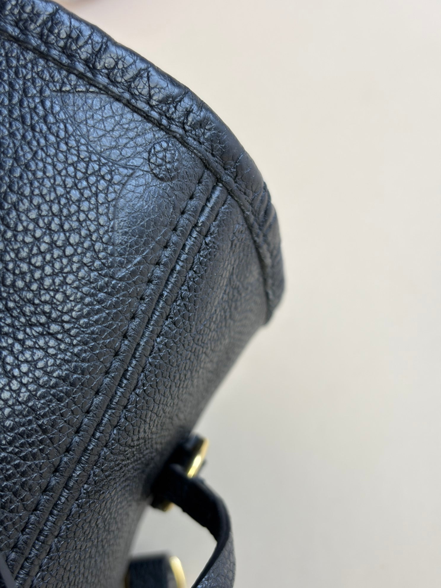 Louis Vuitton Black Monogram Empreinte Neverfull MM  Bag