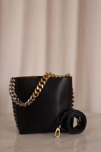 Stella Mccartney Black Frayme Bucket Bag