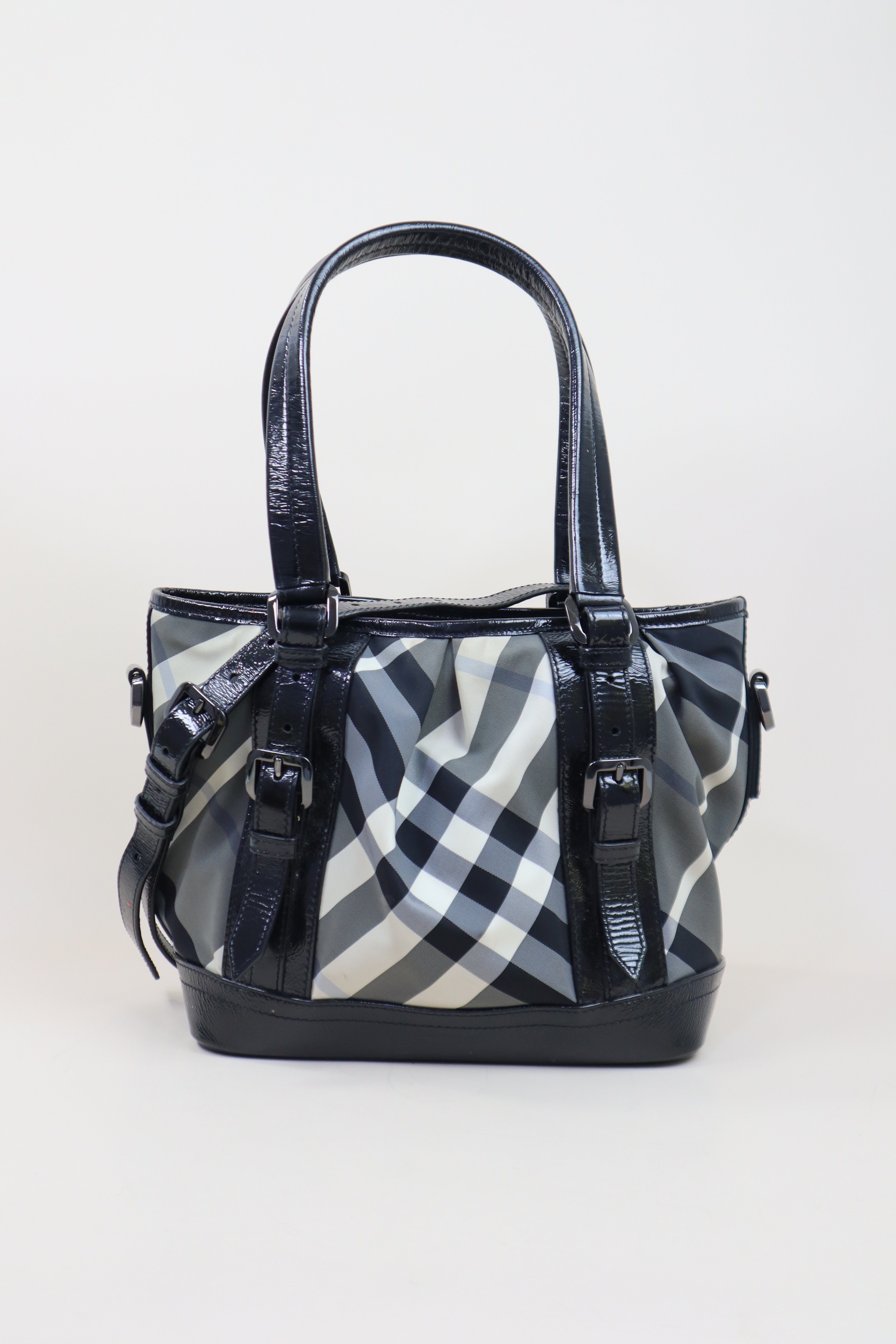 Burberry Black Beat Check Shoulder Bag