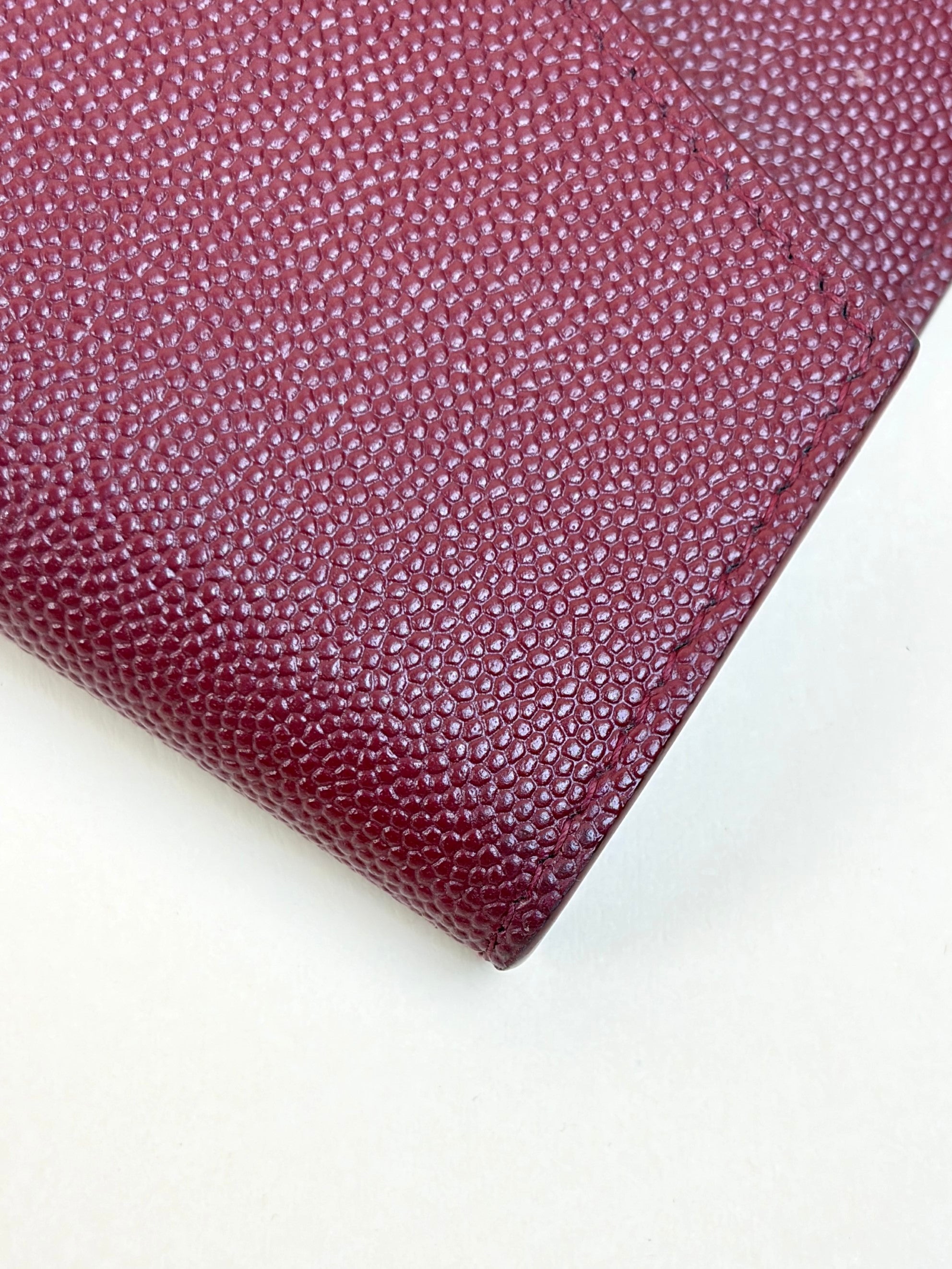 YSL burgundy leather Uptown pouch