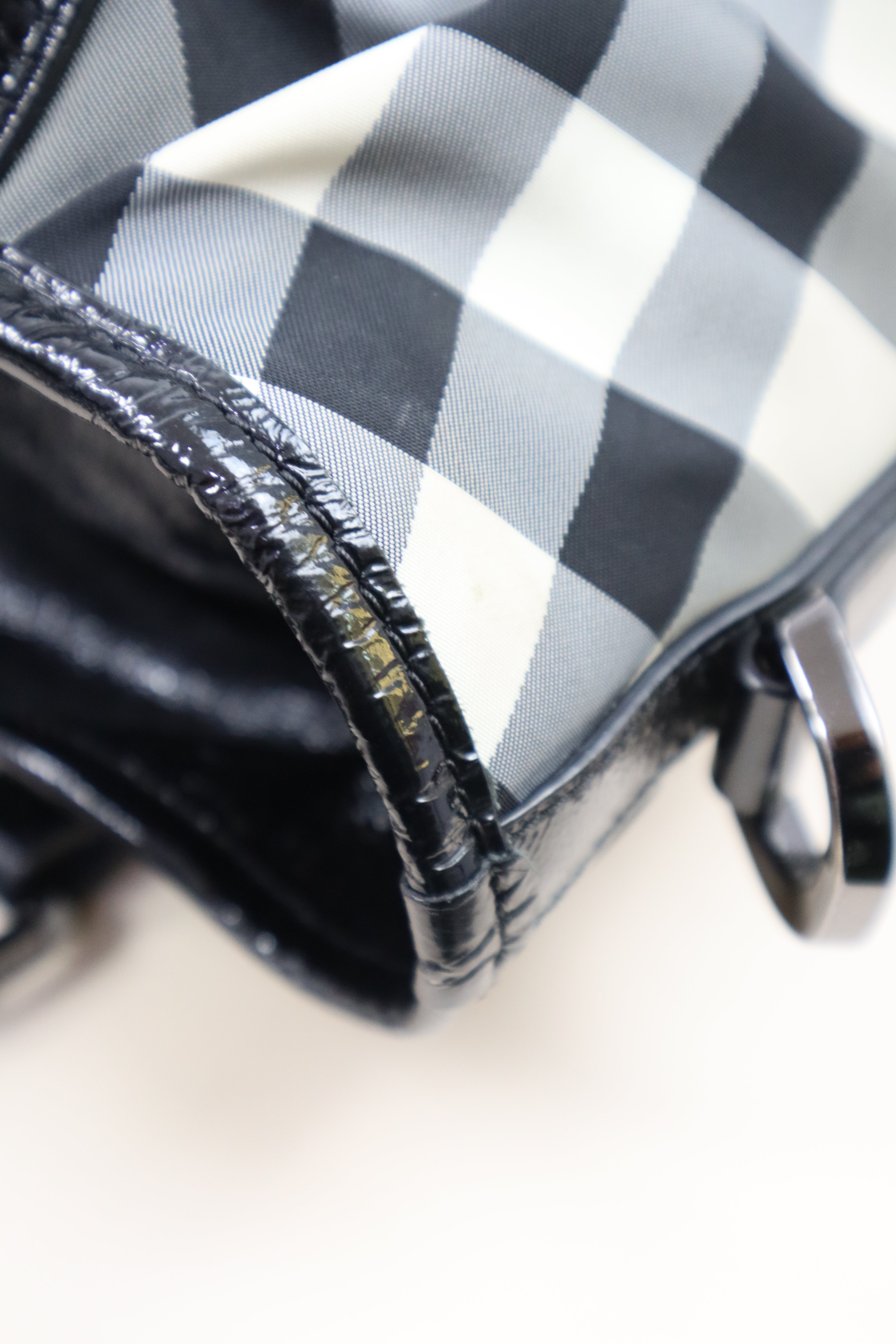 Burberry Black Beat Check Shoulder Bag