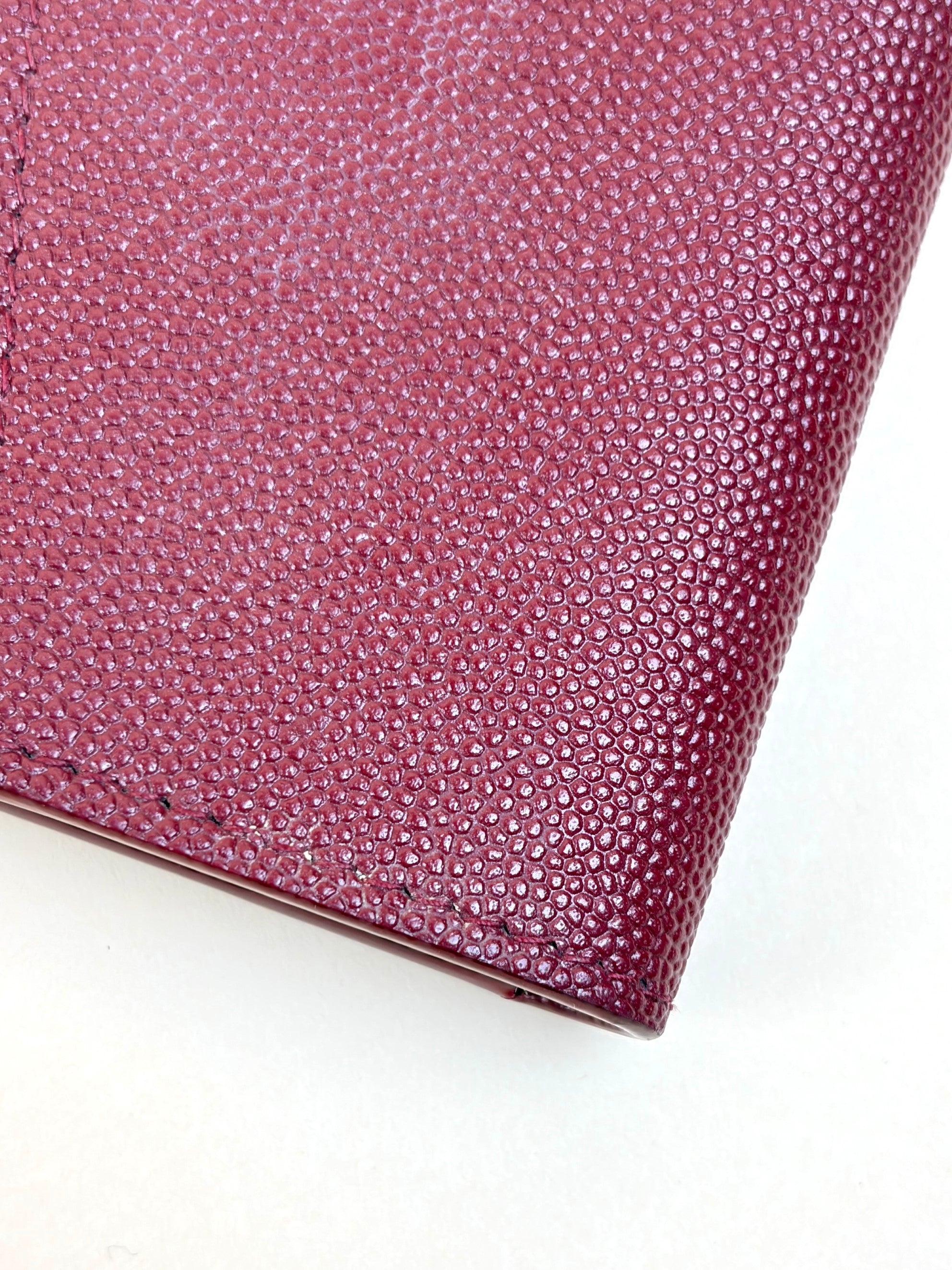 YSL burgundy leather Uptown pouch