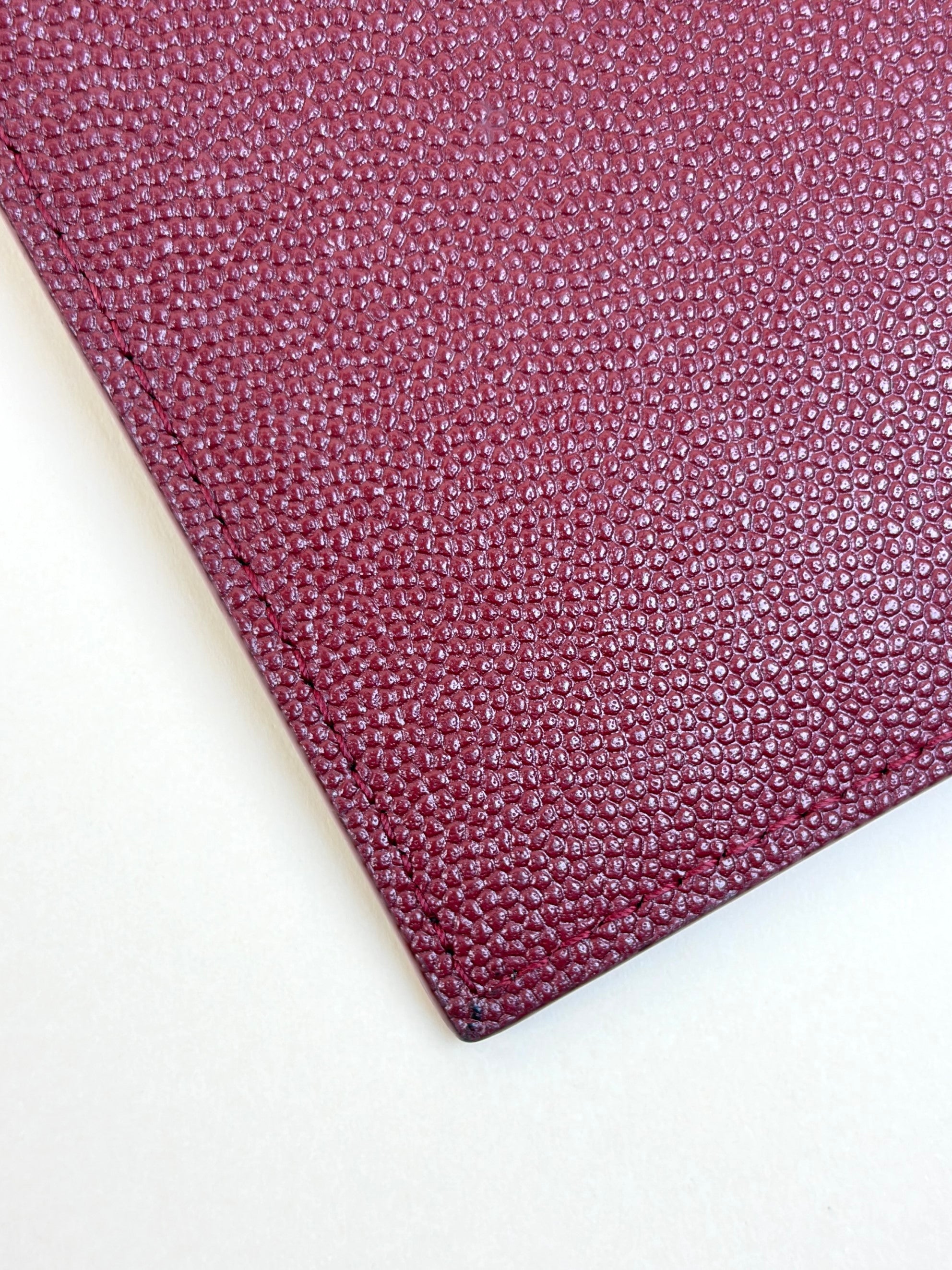 YSL burgundy leather Uptown pouch