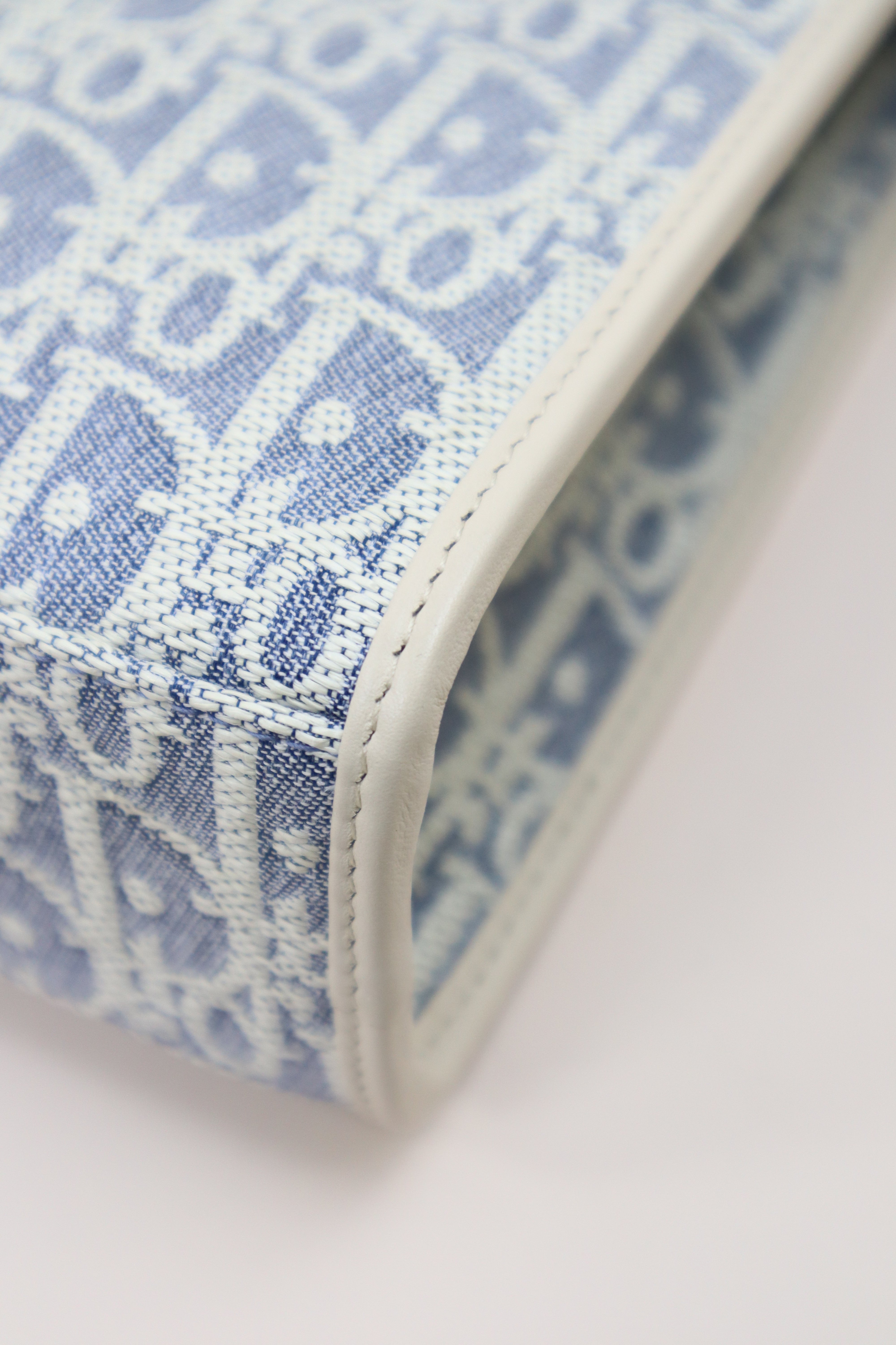 Christian Dior Blue Montaigne Oblique Denim Pouch