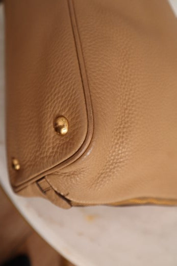 Prada Beige Vitello Daino Shoulder Bag