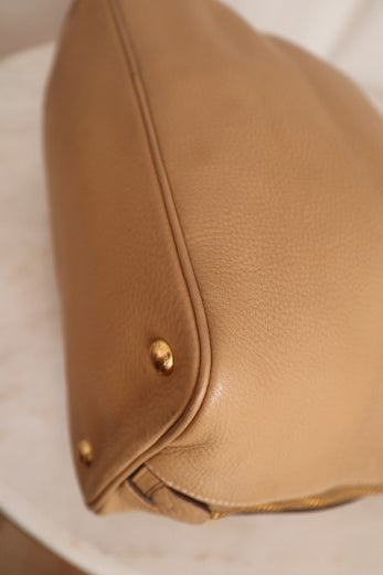 Prada Beige Vitello Daino Shoulder Bag