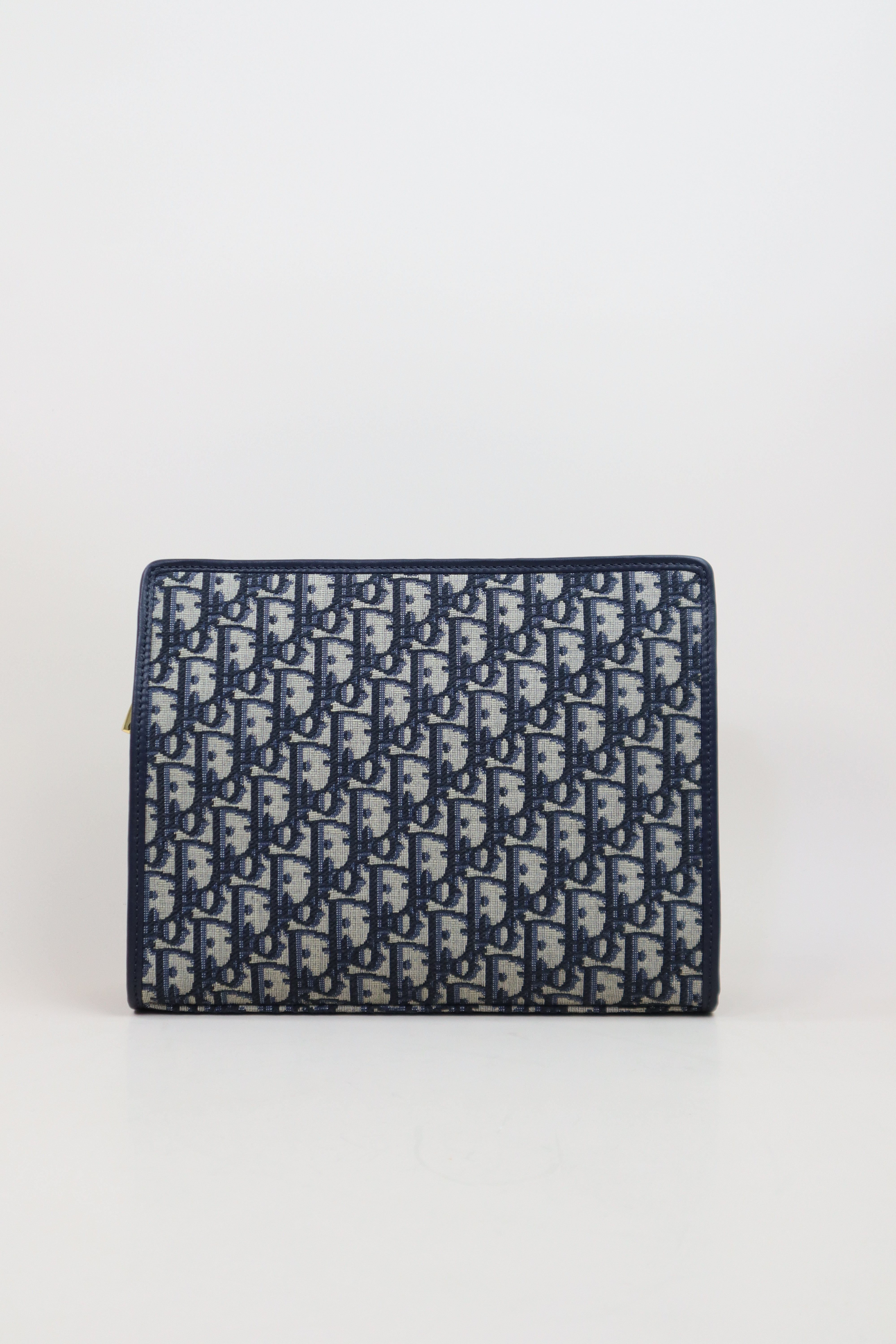 Christian Dior Blue Montaigne Oblique Pouch