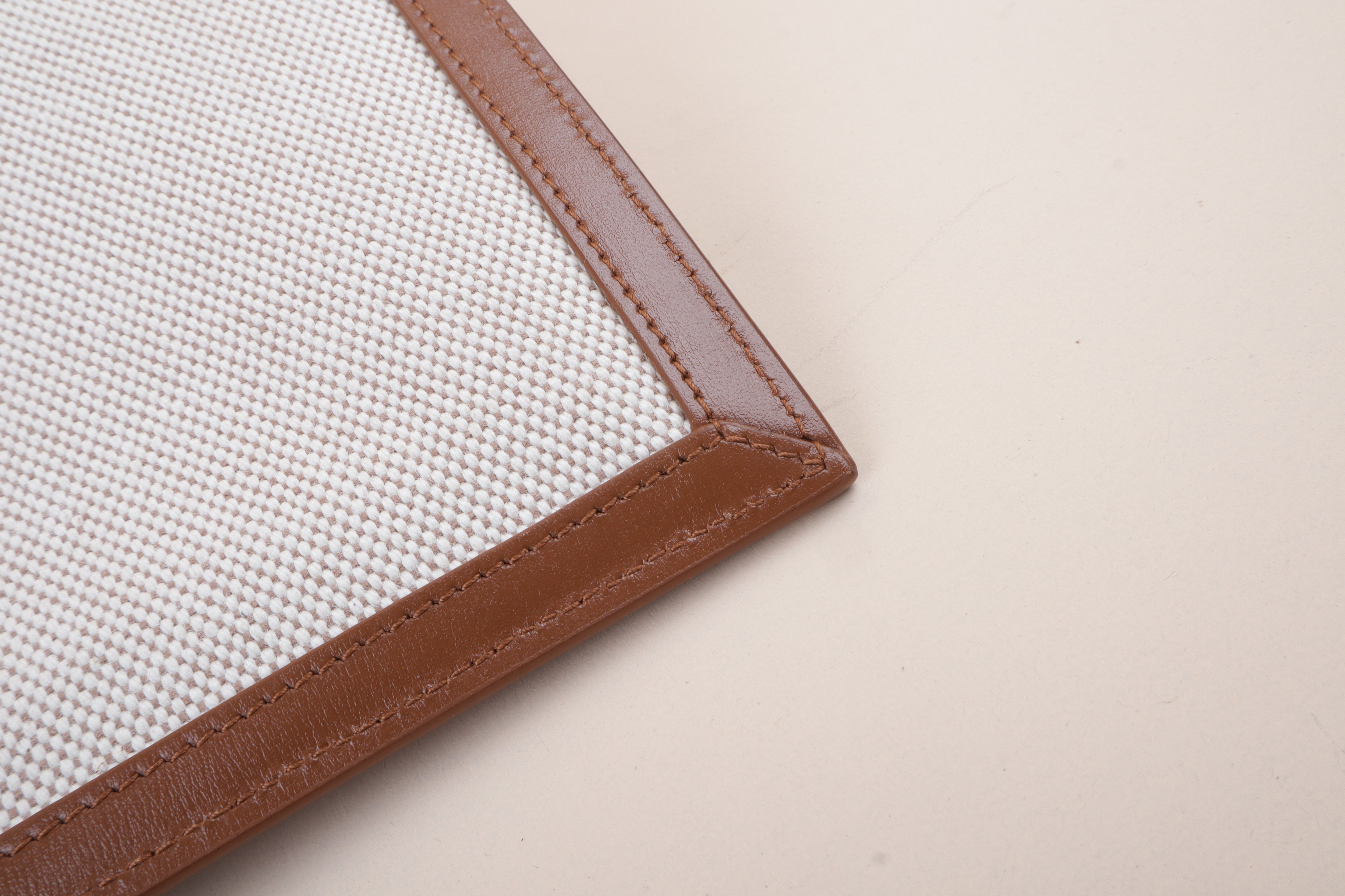 YSL Brown Raffia Uptown Flap Pouch