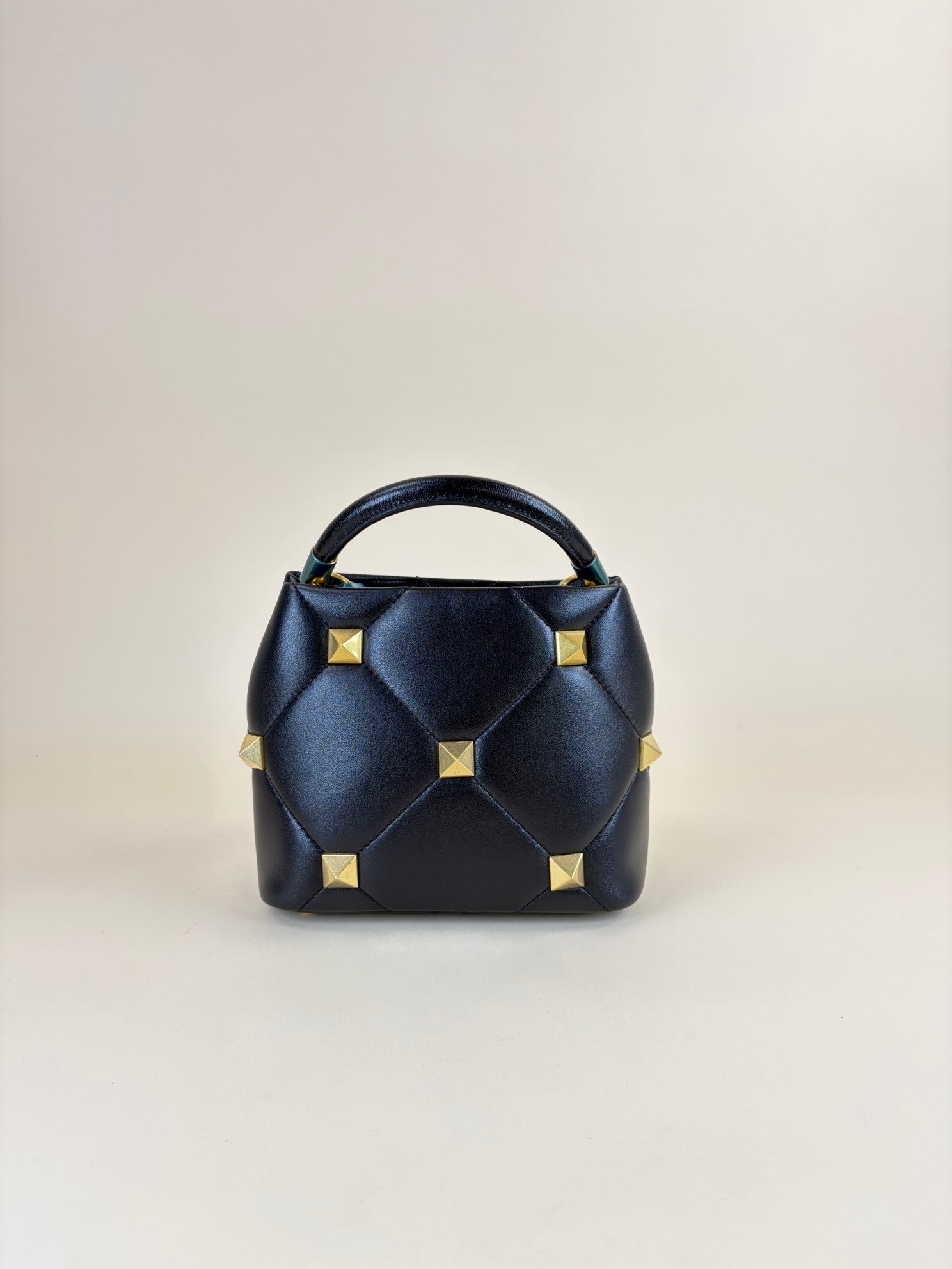 Valentino black small roman Stud top handle