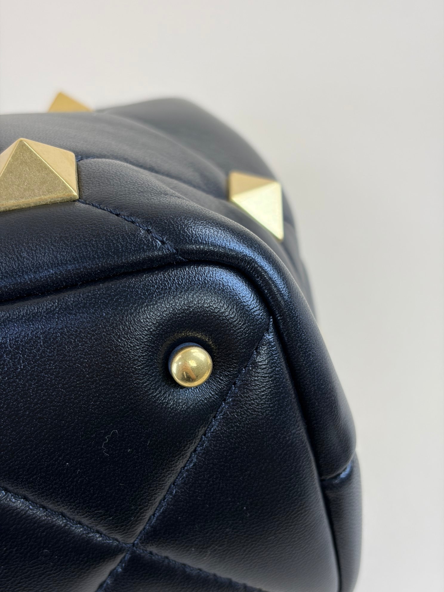 Valentino black small roman Stud top handle