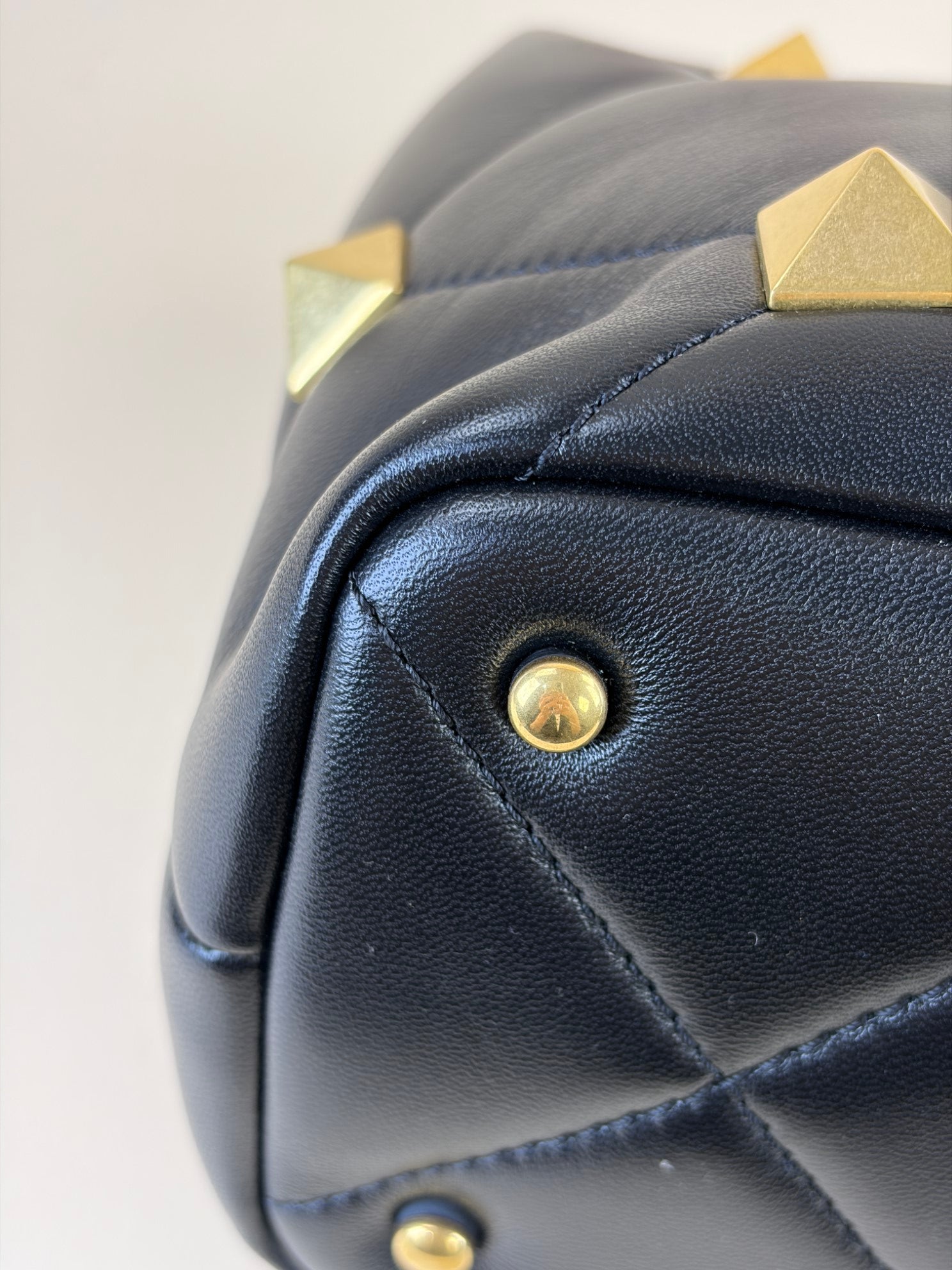 Valentino black small roman Stud top handle