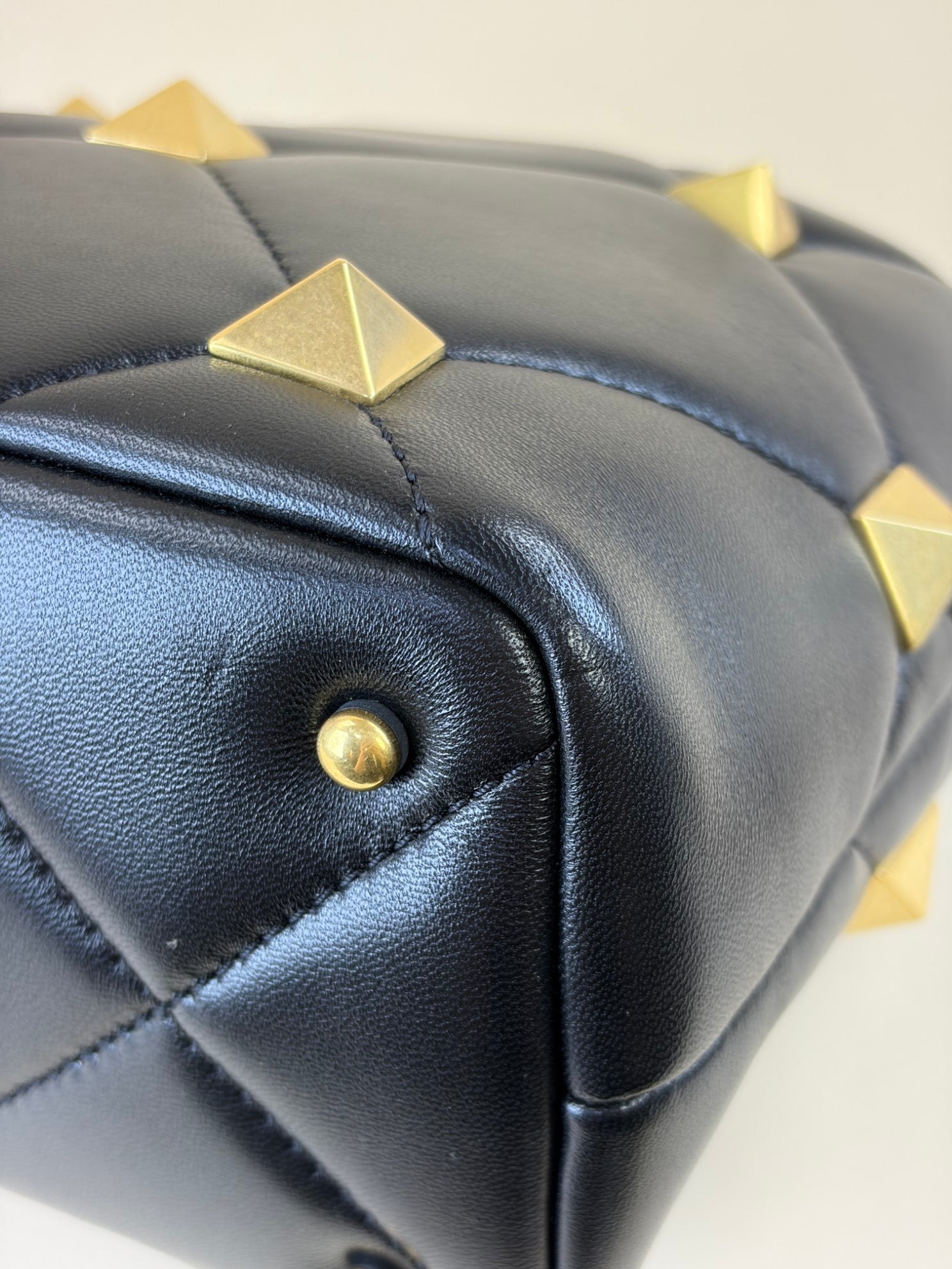 Valentino black small roman Stud top handle